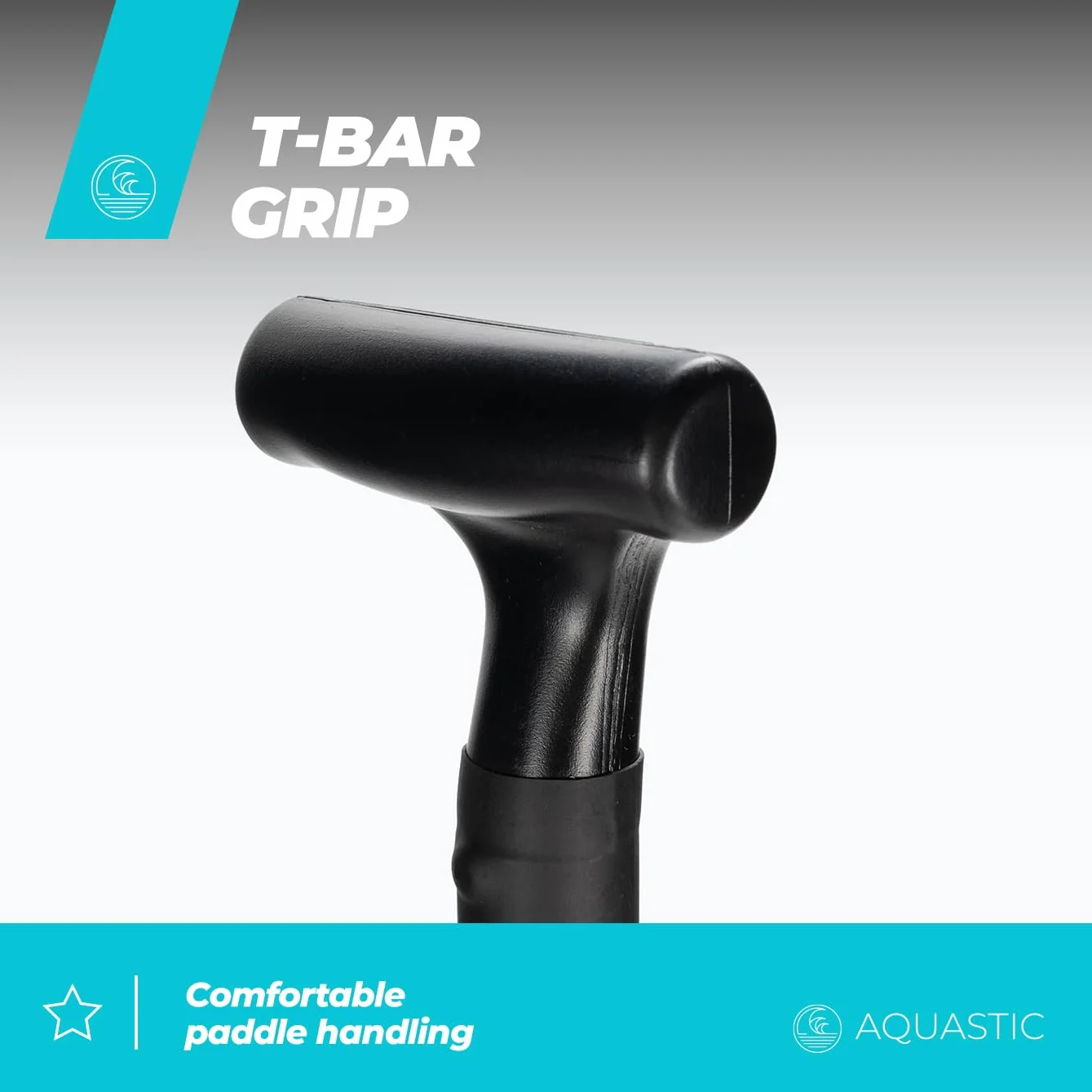 AQUASTIC, Remo Sup AQS-SPD de 3 Piezas Ajustable de Aluminio Reforzado con Fibra de Vidrio polea Resistente Negro
