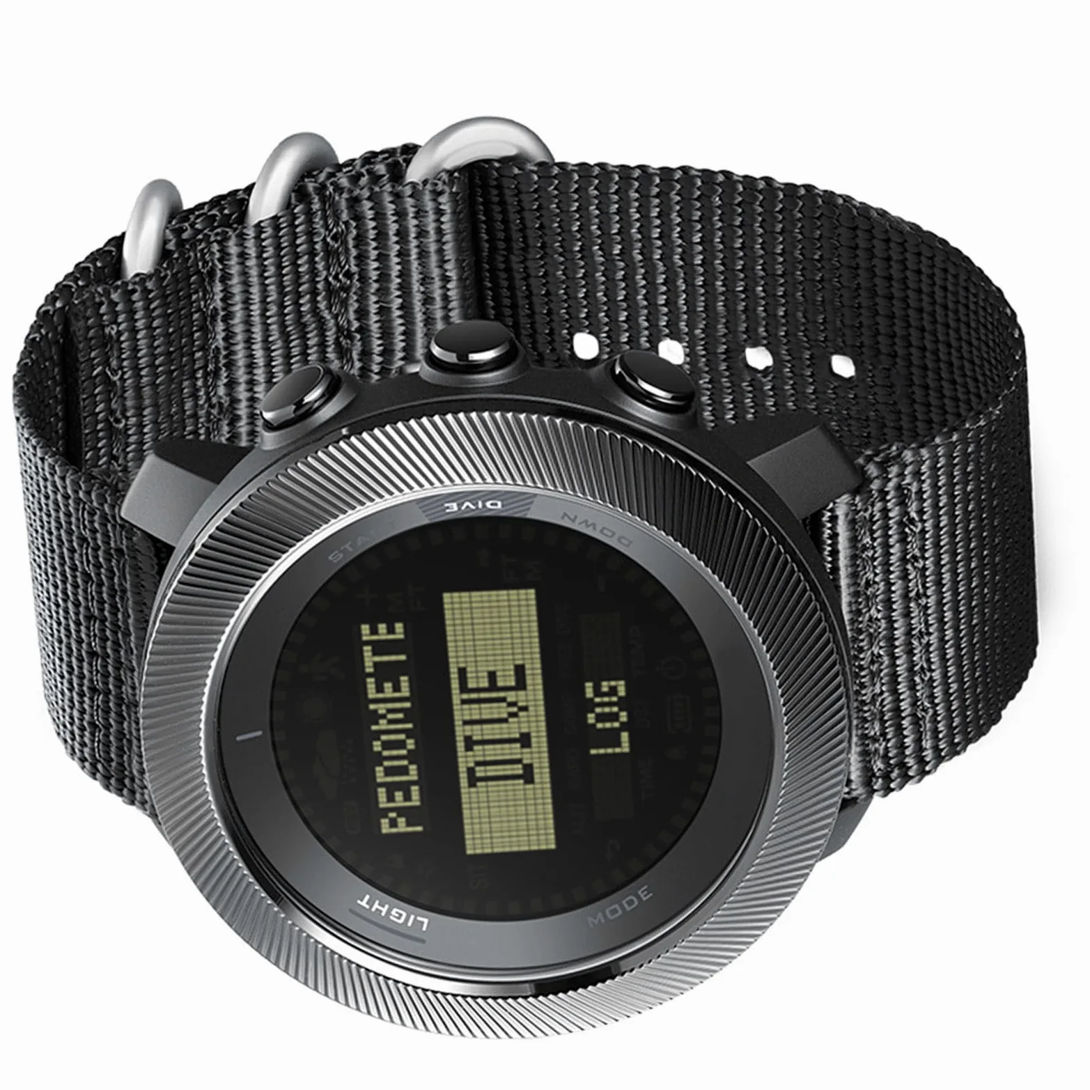 Reloj de Buceo para Exteriores con Retroiluminación LED, Brújula, Barómetro, Termómetro, Altímetro, Hora Mundial, Alarma, Cronómetro, Temporizador de Cuenta Regresiva, Contador