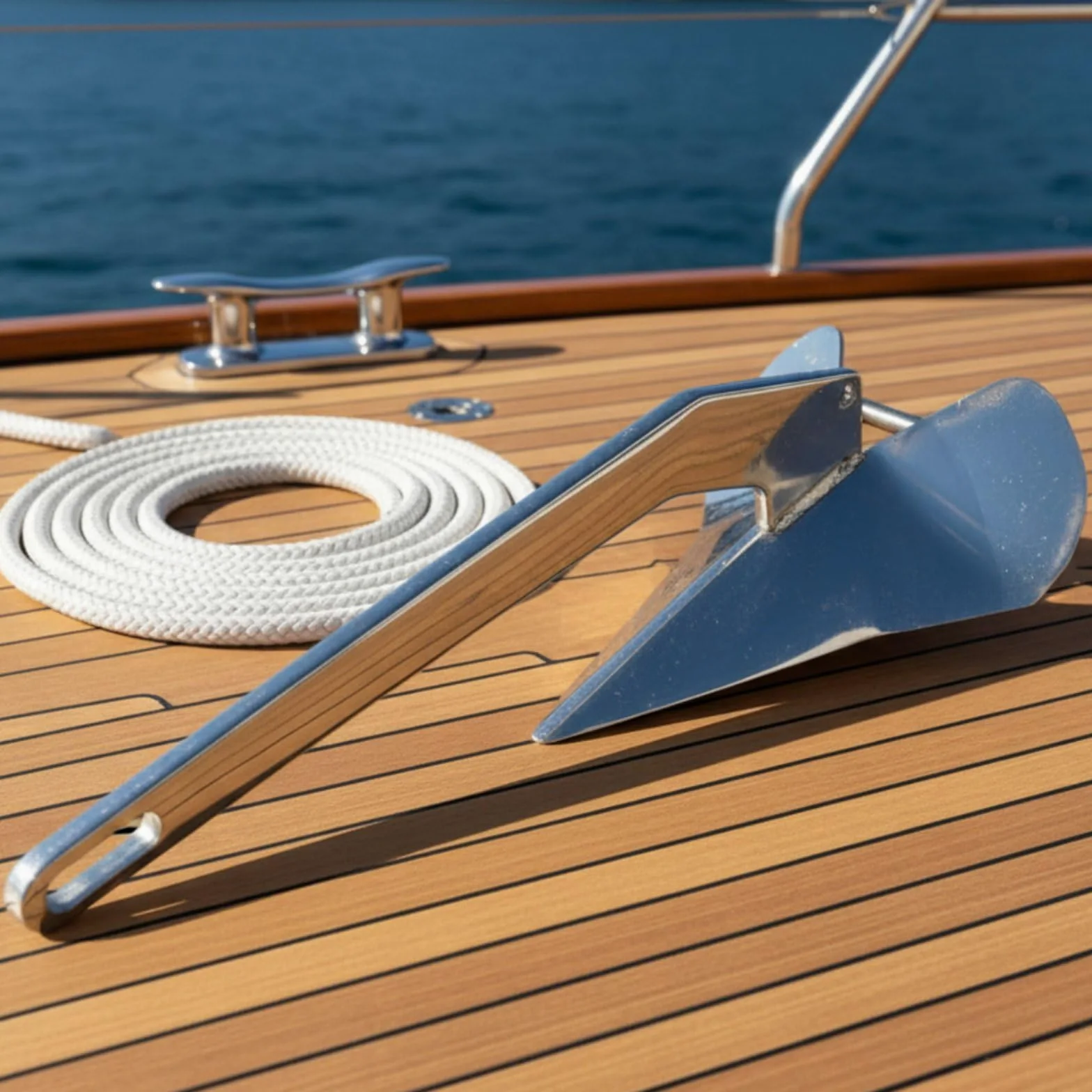 Ancla Marina Fabricada en Acero Inoxidable 316 Estructura Triangular para Fijación Rápida y Alta Estabilidad Adecuada para Embarcaciones en Muelle Navegación Veleros, 3 Kg