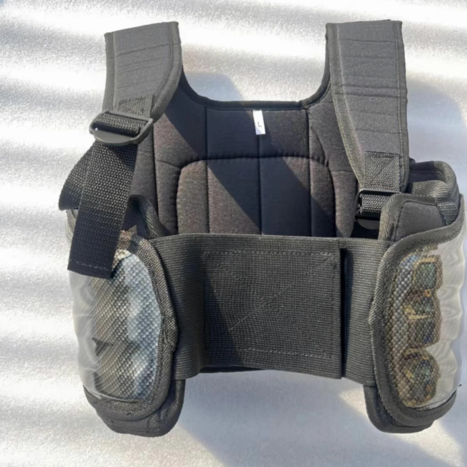 Chaleco Protector Karting Graneado Protector Pecho Costillas Tirantes Anchos Deportiva