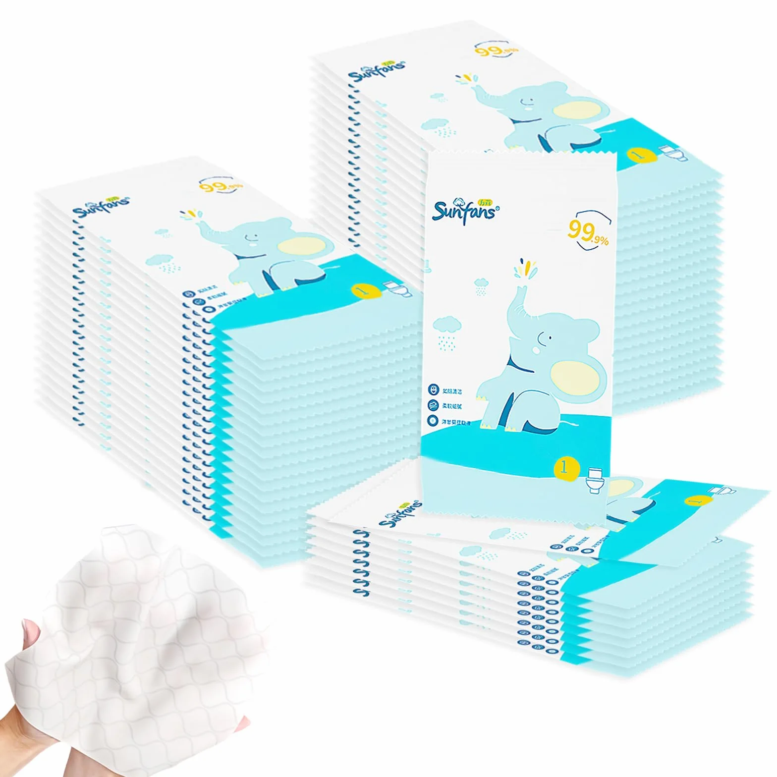 Toallitas Húmedas Water Wipes 50 Piezas Lingettes Douces Non Irritantes Peau