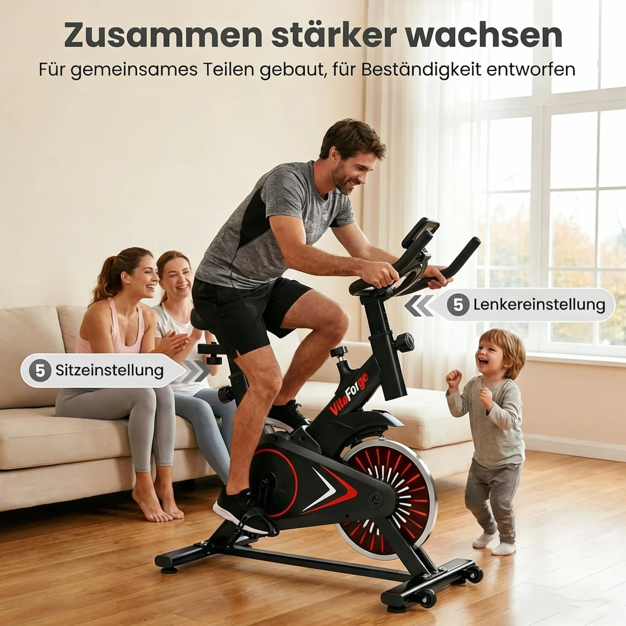 Bicicleta estática silenciosa para uso doméstico,con resistencia magnética ajustable y altura regulable,soporte para tableta, gran capacidad de carga,portátil,bicicleta de fitness para jóvenes