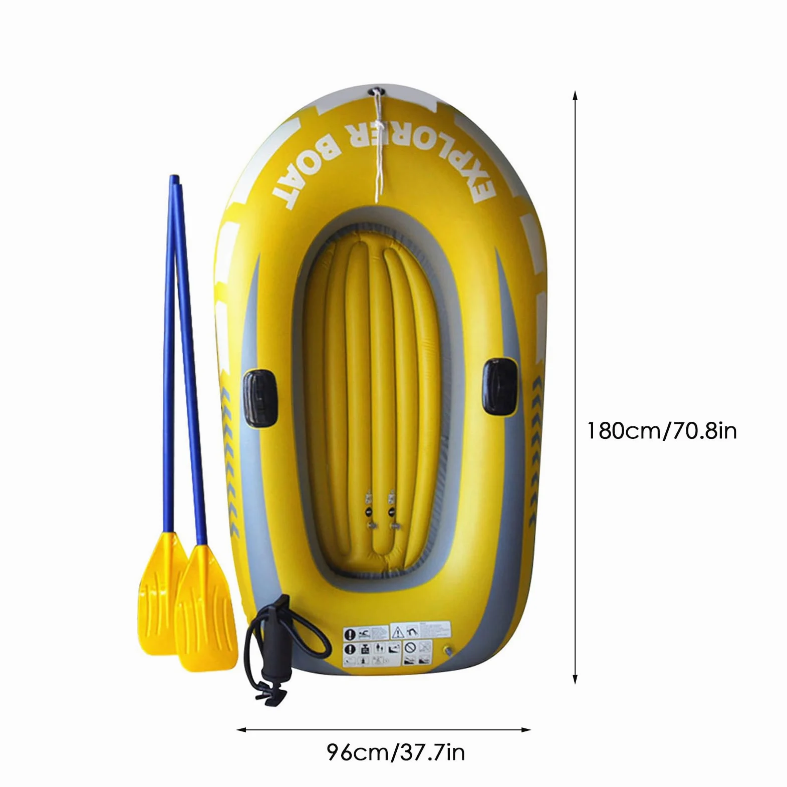 Kayak Inflable - Barco Inflable Mar Adultos | Barco Inflable Challenger | Watercraft Espesado Plegable Para Deriva Y Deportes | Equipo De Aventura Al Aire Libre Para Los Lakes Ríos