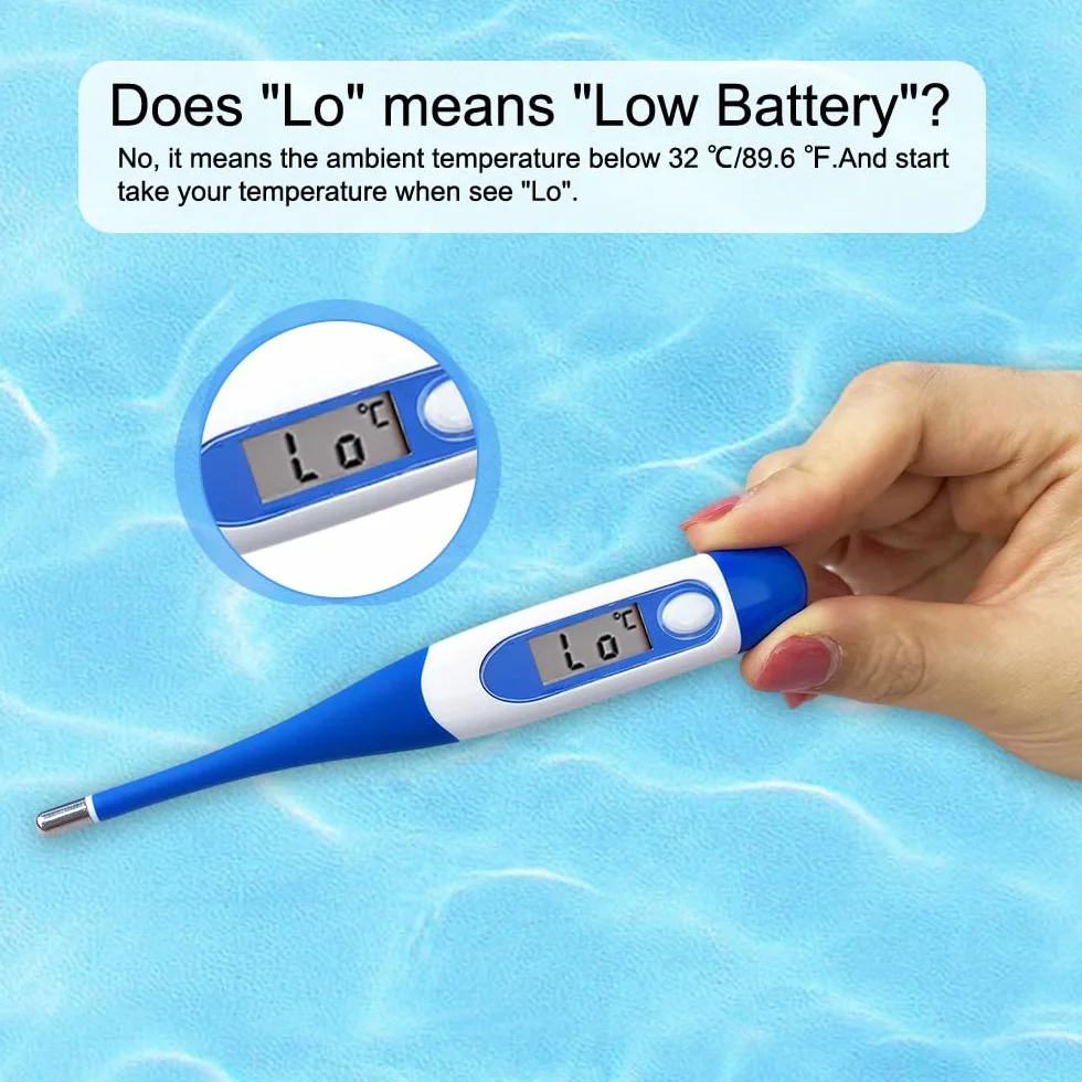 Berrcom Termómetro Digital Flexible Bucal y Antebraquial Impermeable con Alarma de Fiebre