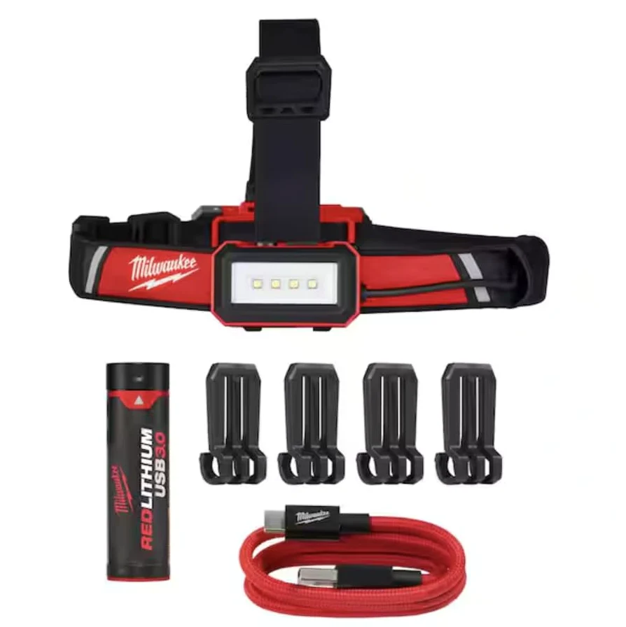 Milwaukee - Linterna frontal LED recargable USB 600 lúmenes