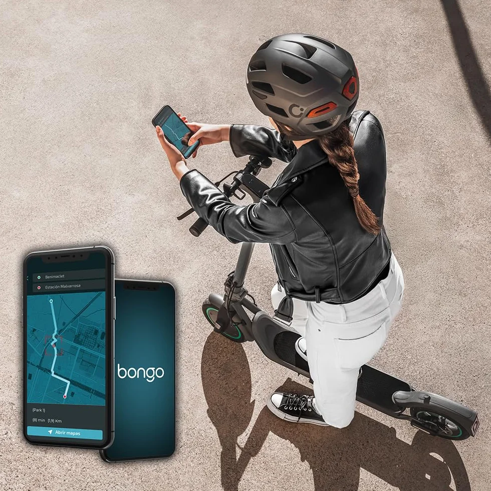 Cecotec Patinete Eléctrico Adultros Homologado DGT Bongo D20E Connected, Potencia MAX 500 W, hasta 20km Autonomía, Disco Freno Trasero y E-ABS, Conectividad App, Ligero 12,2Kg, Batería 5200mAh, 36V