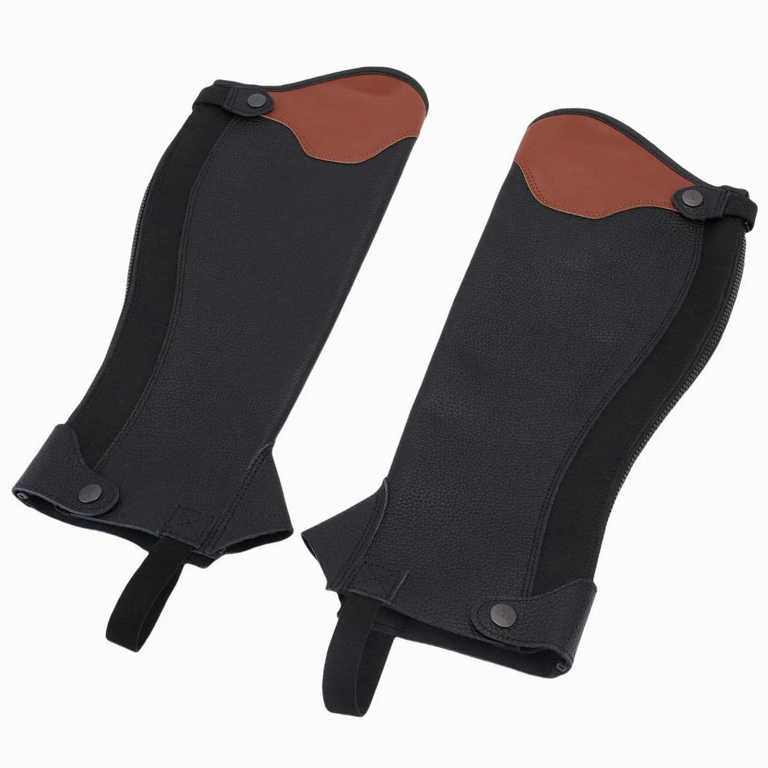 Chrees 2 Polainas de Equitación, Protectores de Piernas de Piel de Vacuno de Primera Calidad para Montar a Caballo, con Diseño Antideslizante y Textura Clara para adultos.