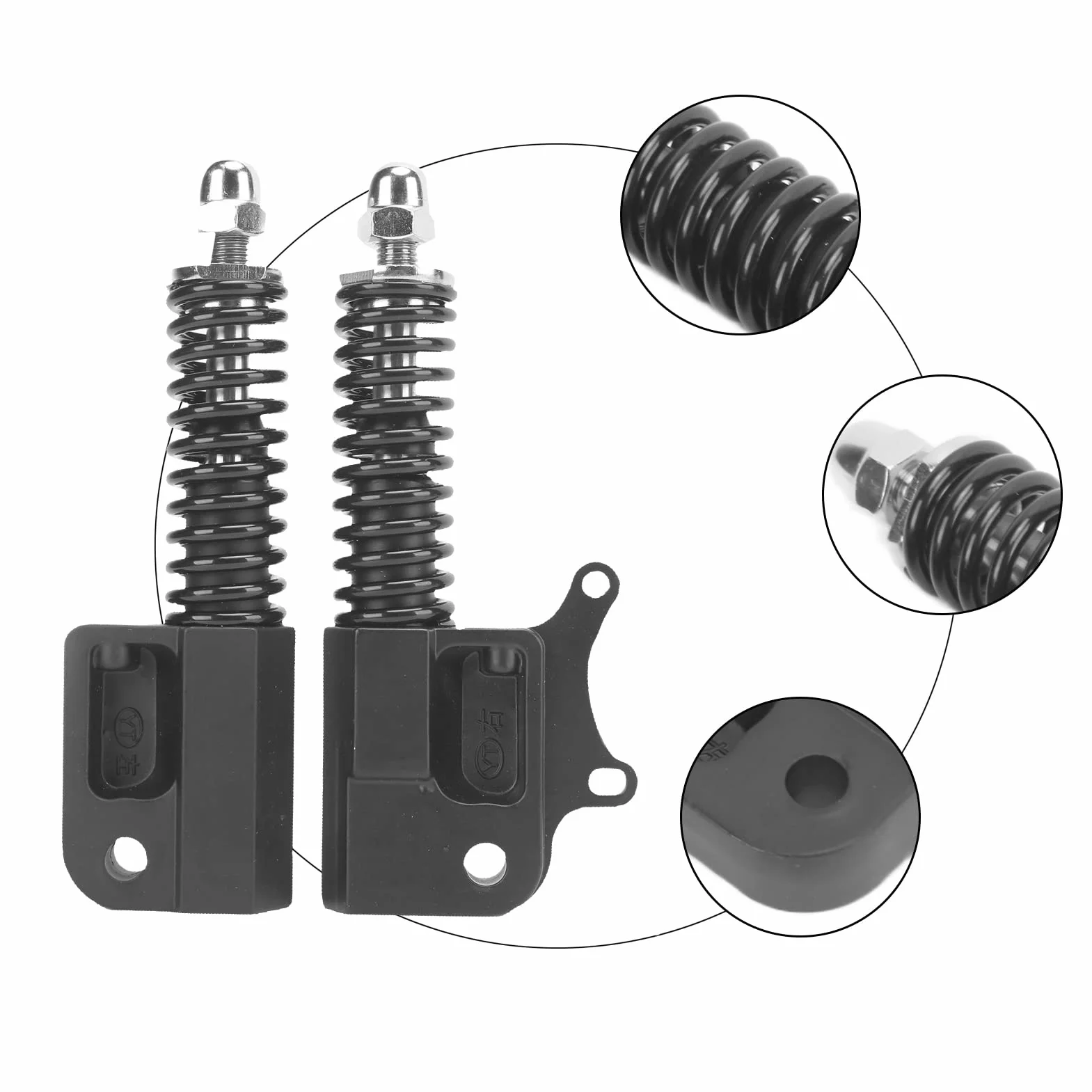 RiToEasysports Amortiguador Patinete Eléctrico 10 Pulgadas Suspensión Resorte Hidráulico para Kugoo M4 Horquilla Delantera Negro