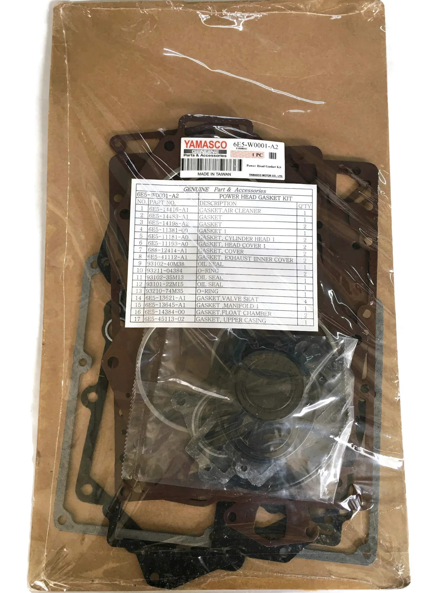 Compatible con Yamaha Outboard 100 115 130CV 115CETO Kit de Junta de Cabeza de Potencia 6E5-W0001-A2-00 6E5-W0001-A3 A1 A0