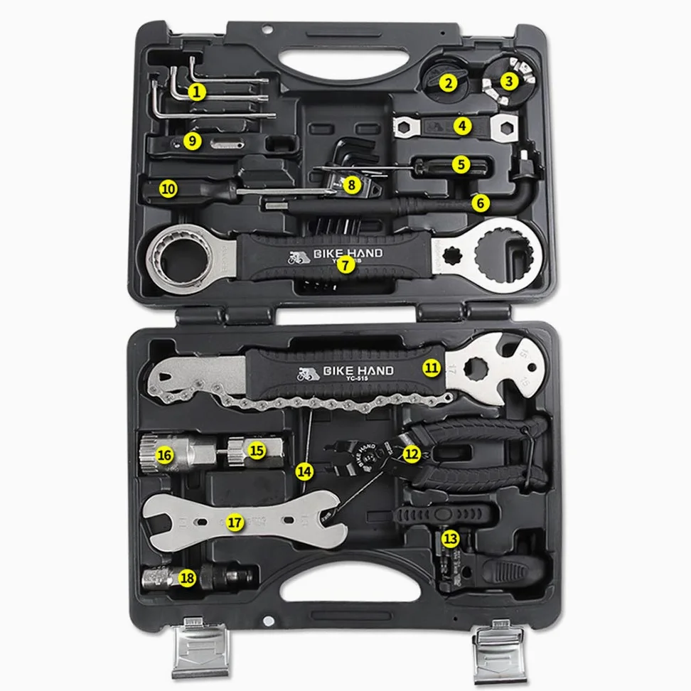 Kit de Herramientas para Bicicletas Juego de Reparación de Bicicletas Multifunción Accesorios Completos para Equipos de Ciclismo de Bicicleta de Carretera MTB