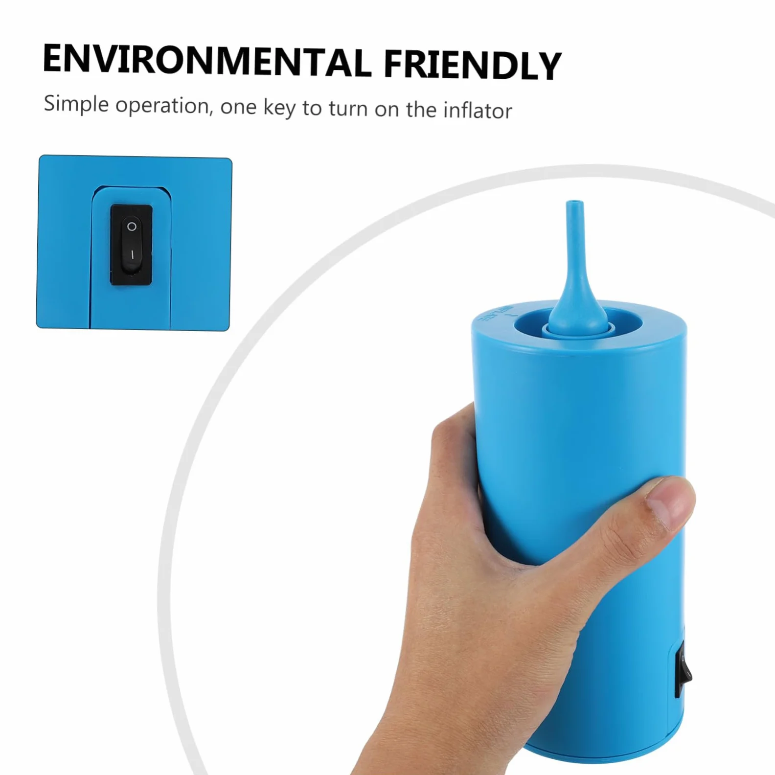 Bomba de Globos Eléctrica Portátil Azul Abs 18w Operación | Uso Dual, Infla Globos y Grandes Inflables, Modelo Dc 12.0v, 65db y 1pieza