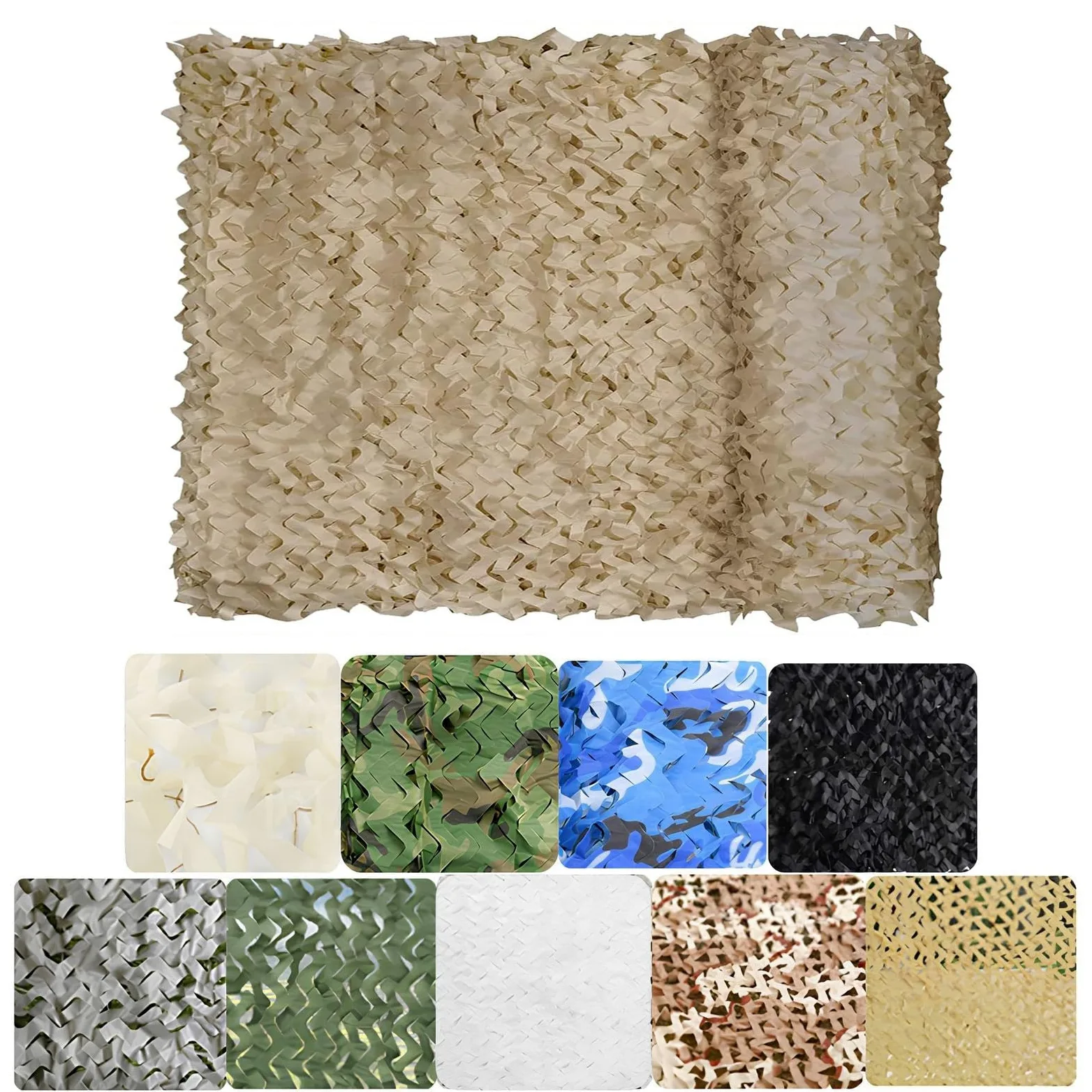 Red De Camuflaje Ligera Y Robusta 3.0m X 3.0m, Malla De Ocultación No Reflectante Para Fotografía De Fauna Y Observación De Aves, Fácil Instalación Con Cuerdas De Fijación(Beach color,4*10.0m)
