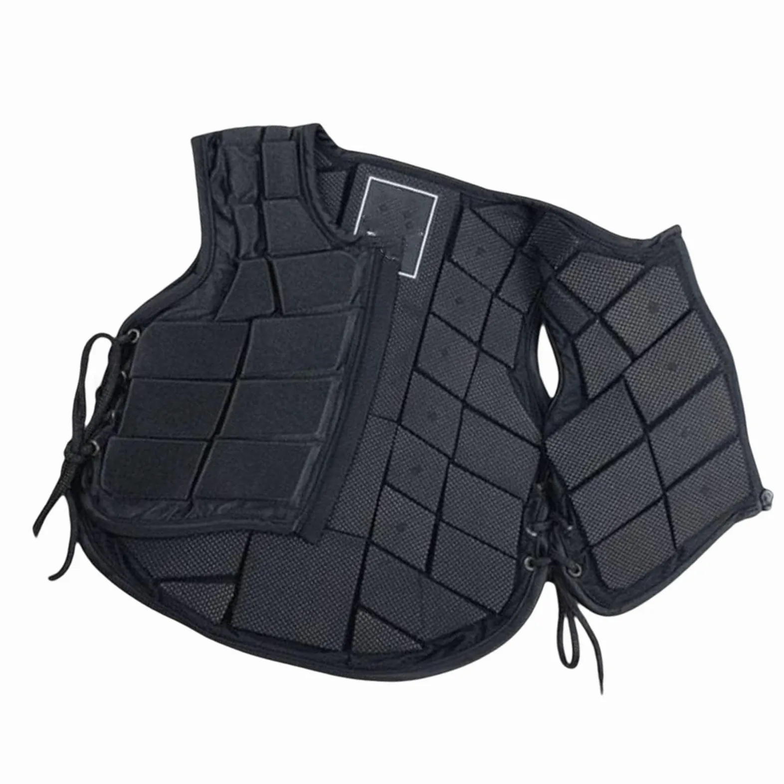 Chaleco Ecuestre Protector Acolchado EVA Ajustable con Bloques Antivibración Tela Resistente Y Transpirable para Mayor Comodidad Adecuado para Equitac
