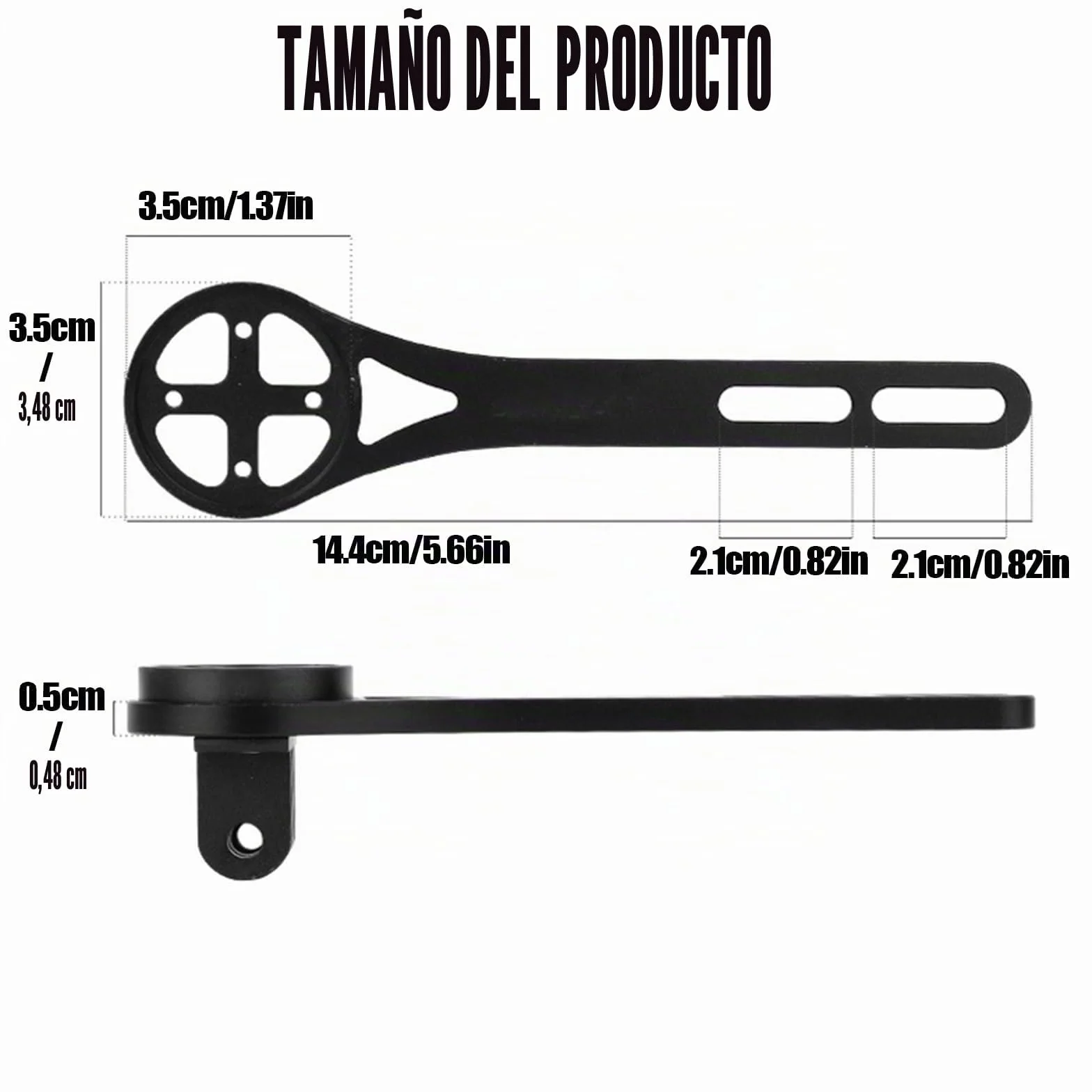 Soporte integrado para ordenador de bicicleta, soporte de bicicleta de aleación de aluminio con salida frontal, soportes para Wahoo, Garmin, Bryton, GIT, cámaras de acción y luz