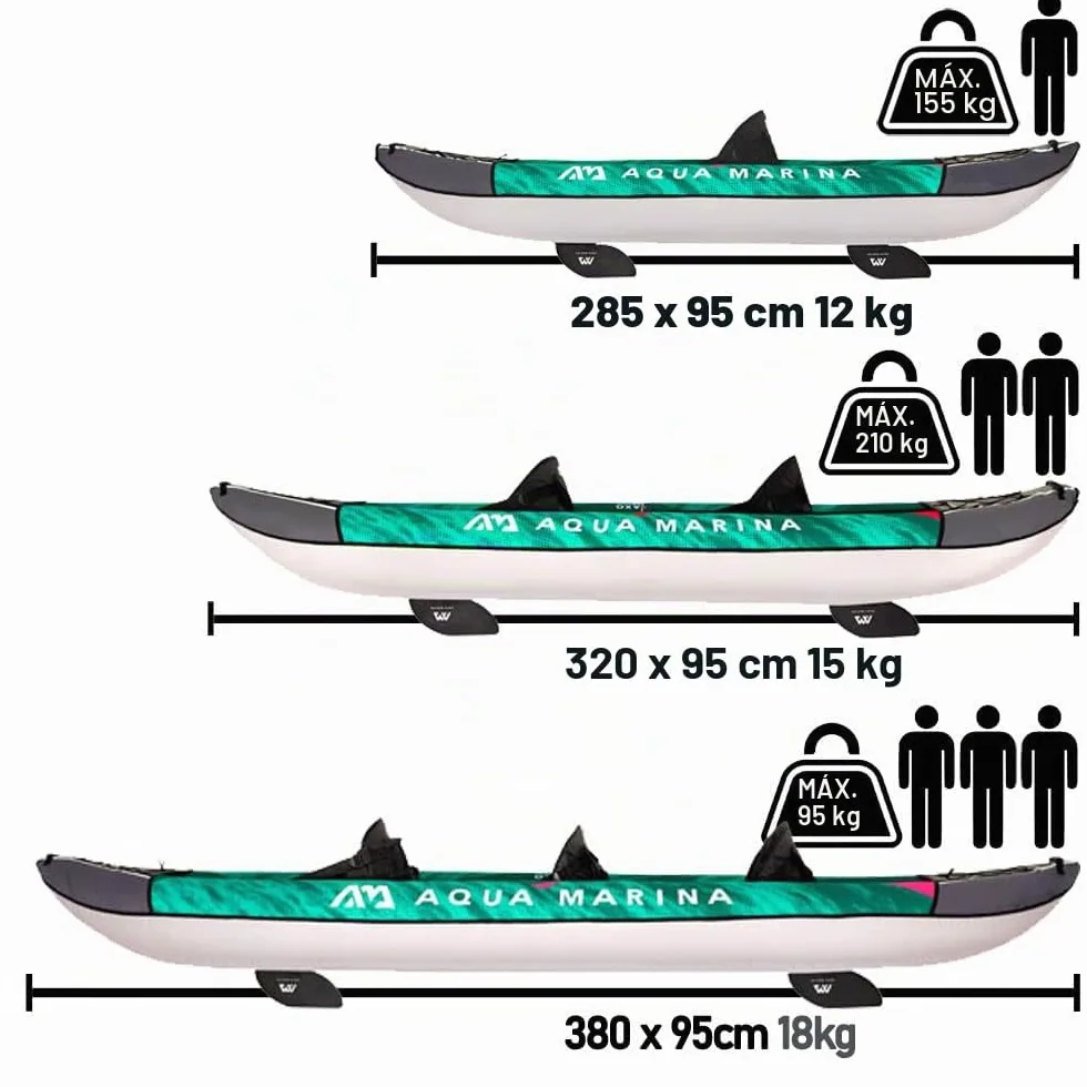 Aqua Marina, Laxo 12'6", Kayac, Multicolor, U, Adultos Unisex