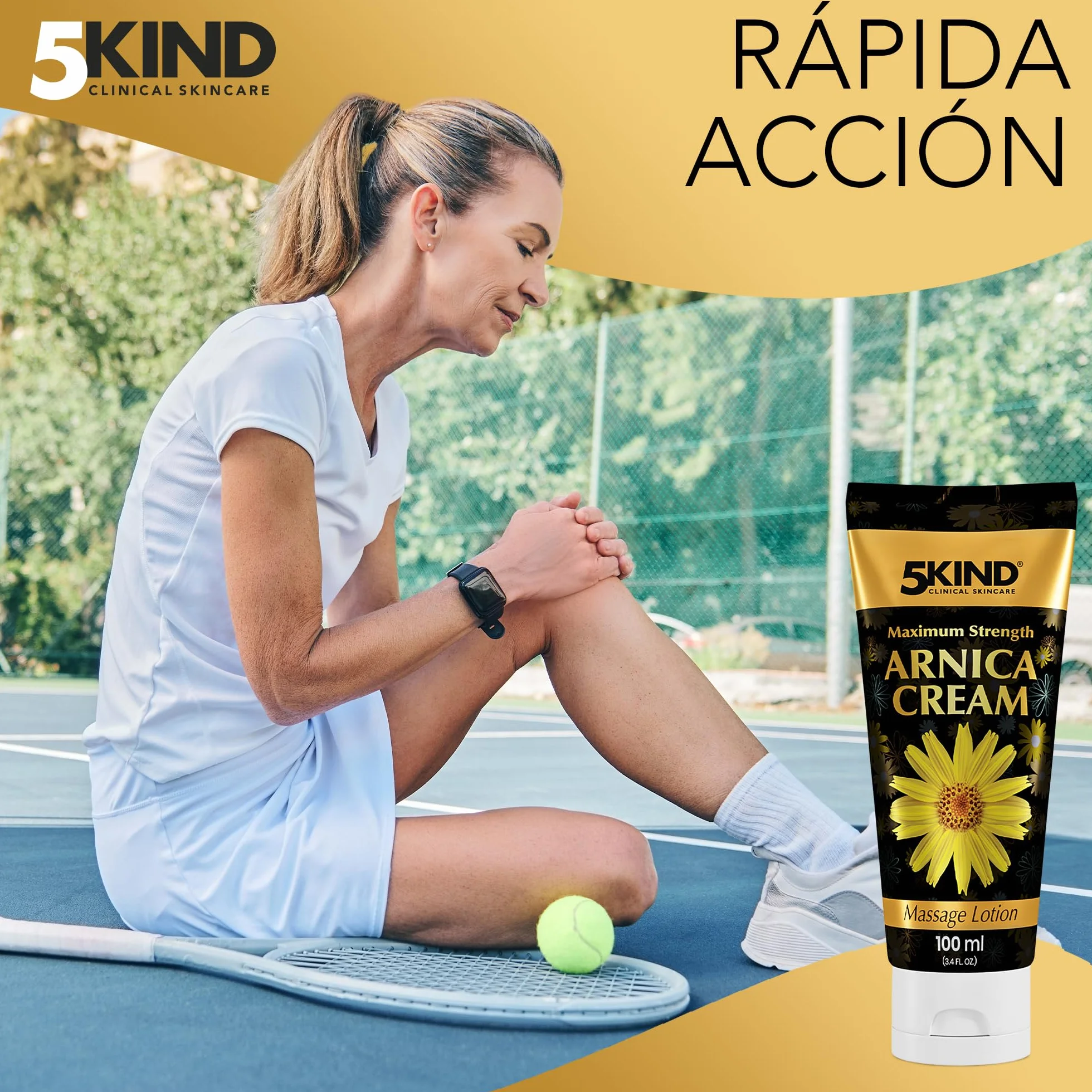 Crema de árnica para hematomas e hinchazón, 100 ml, máxima resistencia, acción rápida e intensiva
