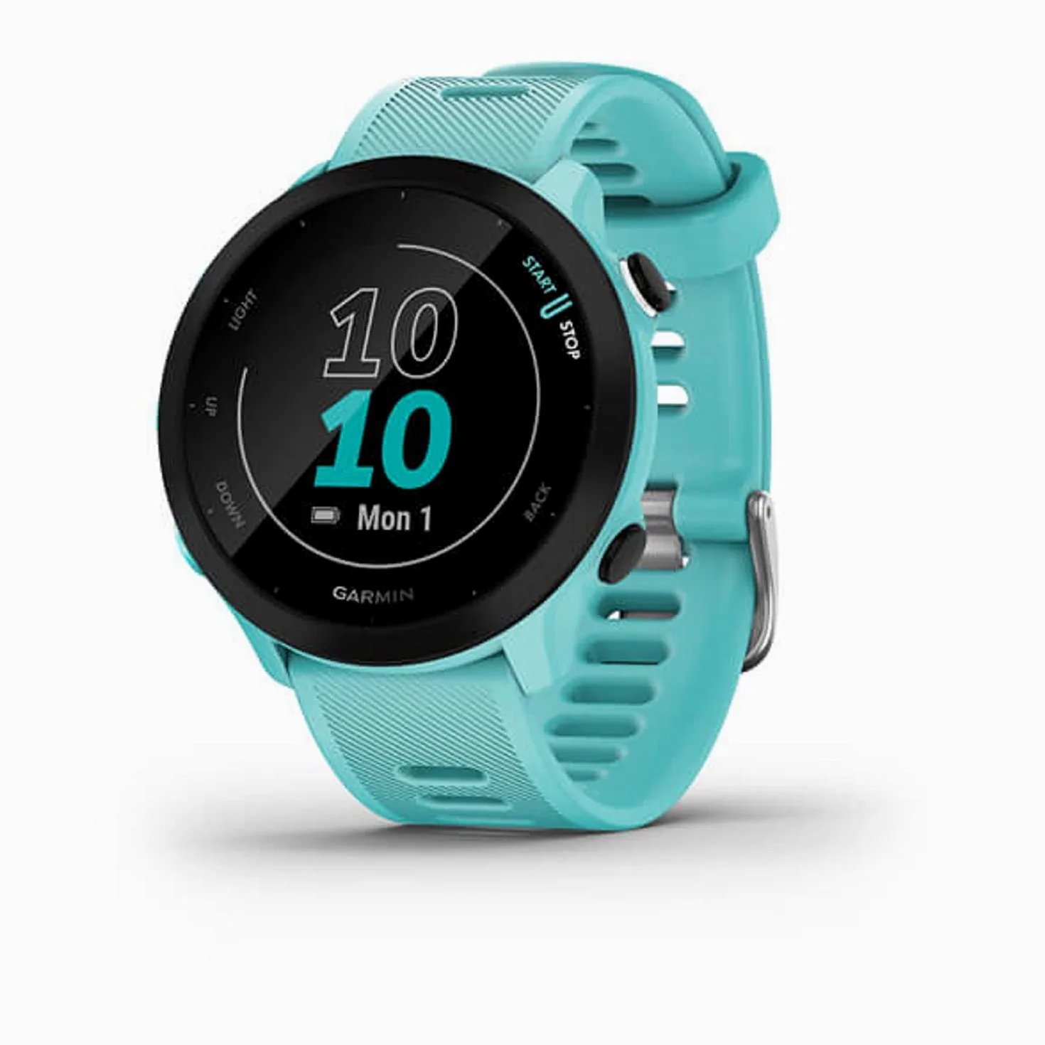 Garmin Forerunner 55, reloj de correr GPS - Aqua (Reacondicionado)