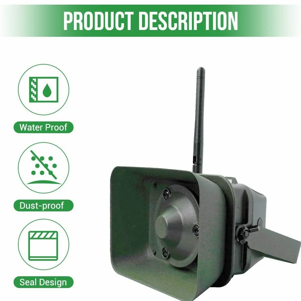 DONGKER Llamada electrónica del depredador, 60W MP3 electrónico del pájaro que llama impermeable con 323 llamadas de aves para los cazadores