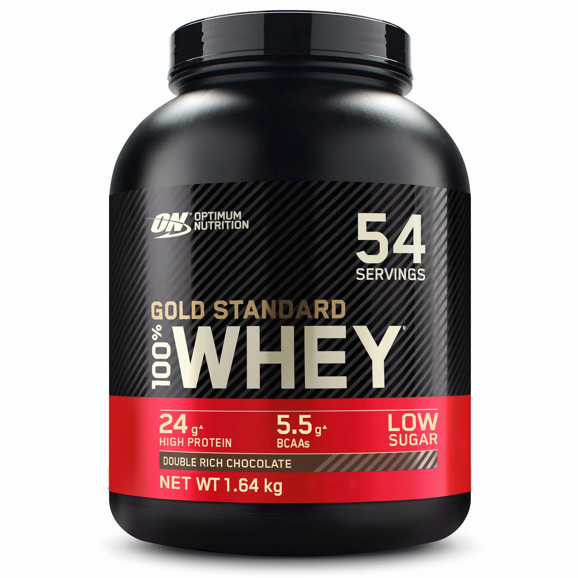Optimum Nutrition Gold Standard 100% Whey Proteína en Polvo Doble Chocolate 1.62kg 54 Servicios