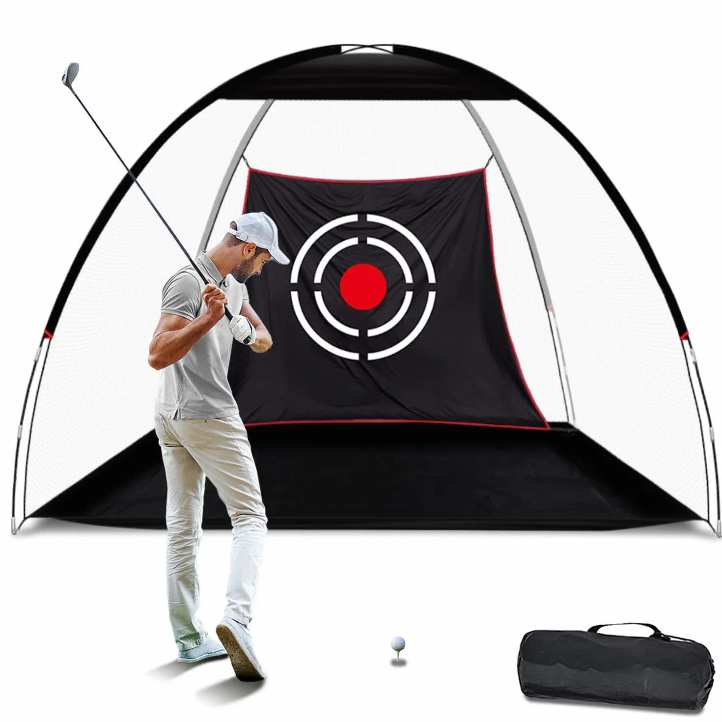 Red de práctica de golf resistente para conducción en patio trasero e interiores