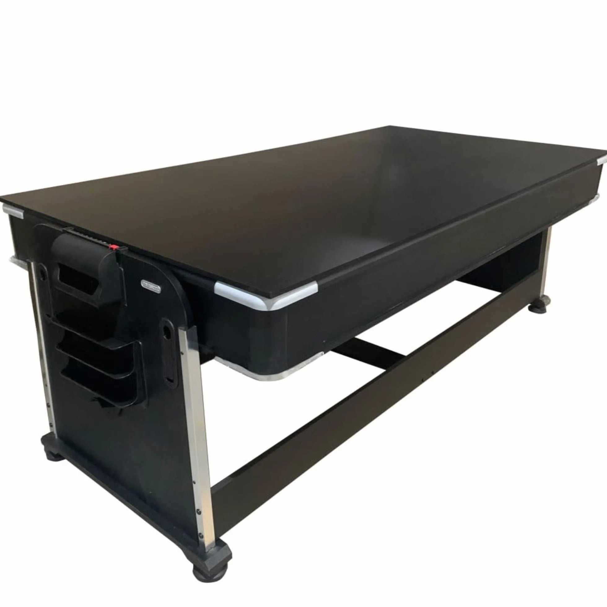 DEVESSPORT Multijuego Giratorio 4 en 1 Olimpus Mesa de Billar Air Hockey Ping-Pong Mesa de Comedor 203.5x112x81 cm