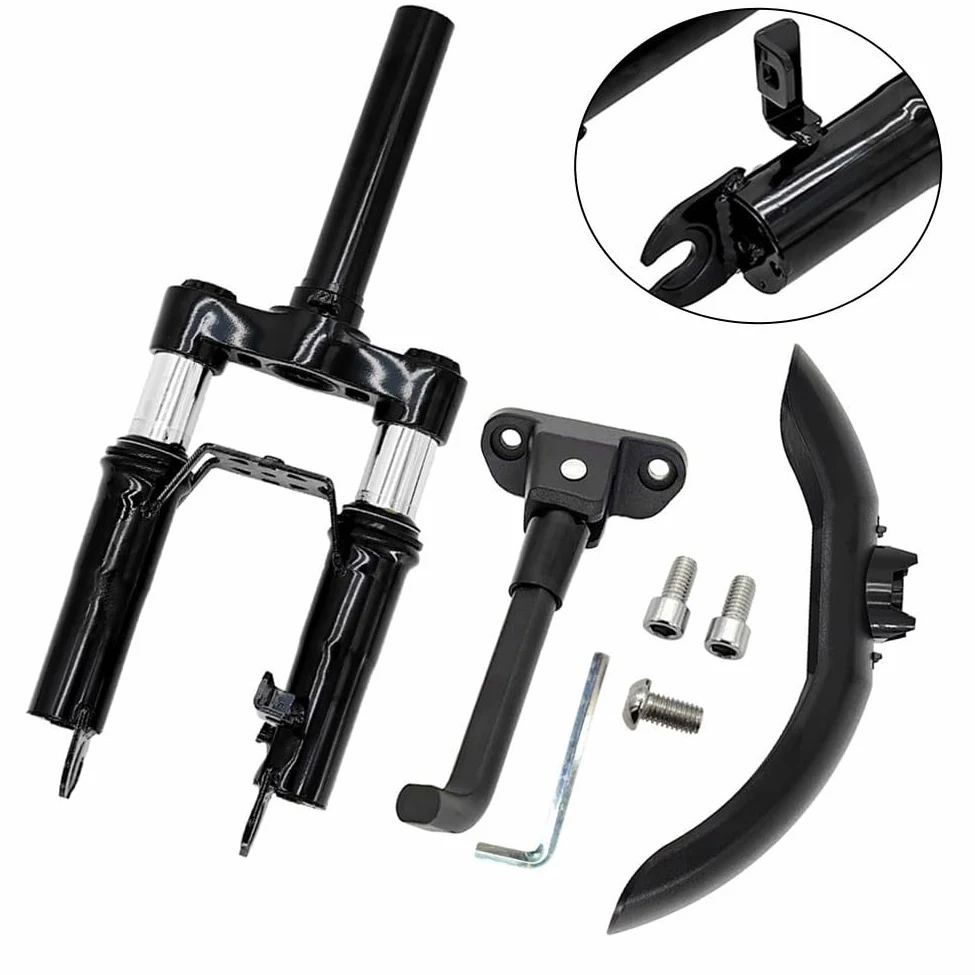 Para horquilla delantera Ninebot, para Ninebot MAX Scooter eléctrico Soporte de pie de horquilla delantera, para Ninebot Max Scooter Kit de amortiguador hidráulico