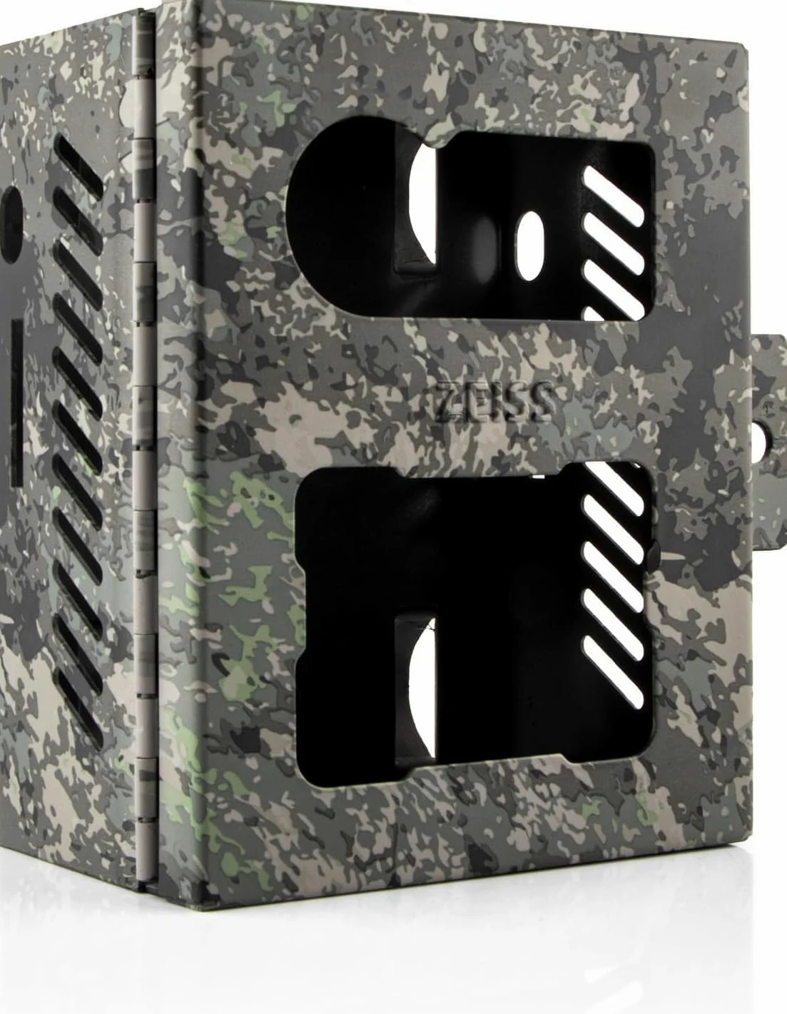 Zeiss Caja Protectora para Cámara de Caza Secacam 7 | Caja Metálica de Seguridad y Protección contra el Vandalismo para Cámaras de Naturaleza, con un Diseño Clamuflado y Resistente a la Intemperie
