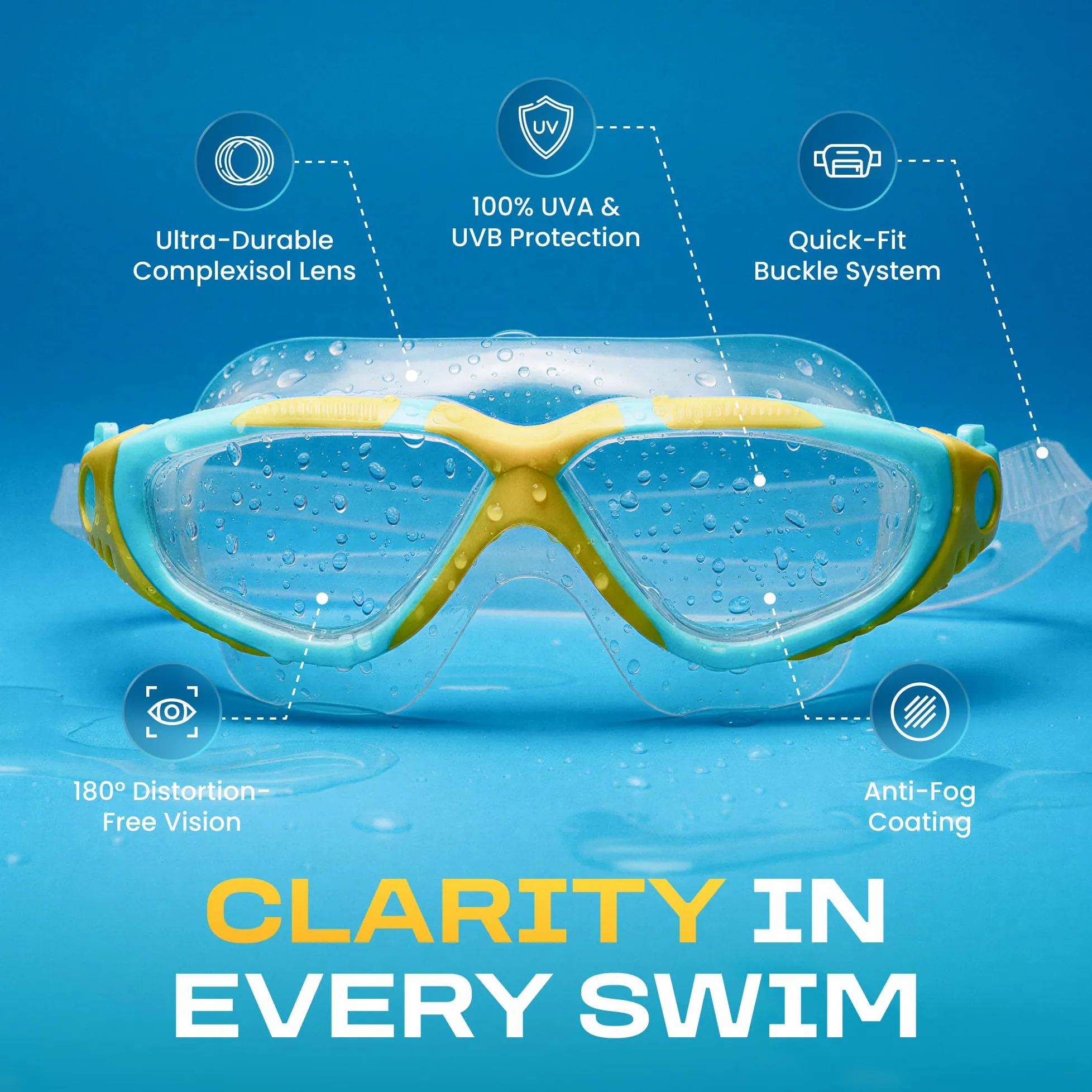 Clear'r Perspective - Máscara de natación para adultos