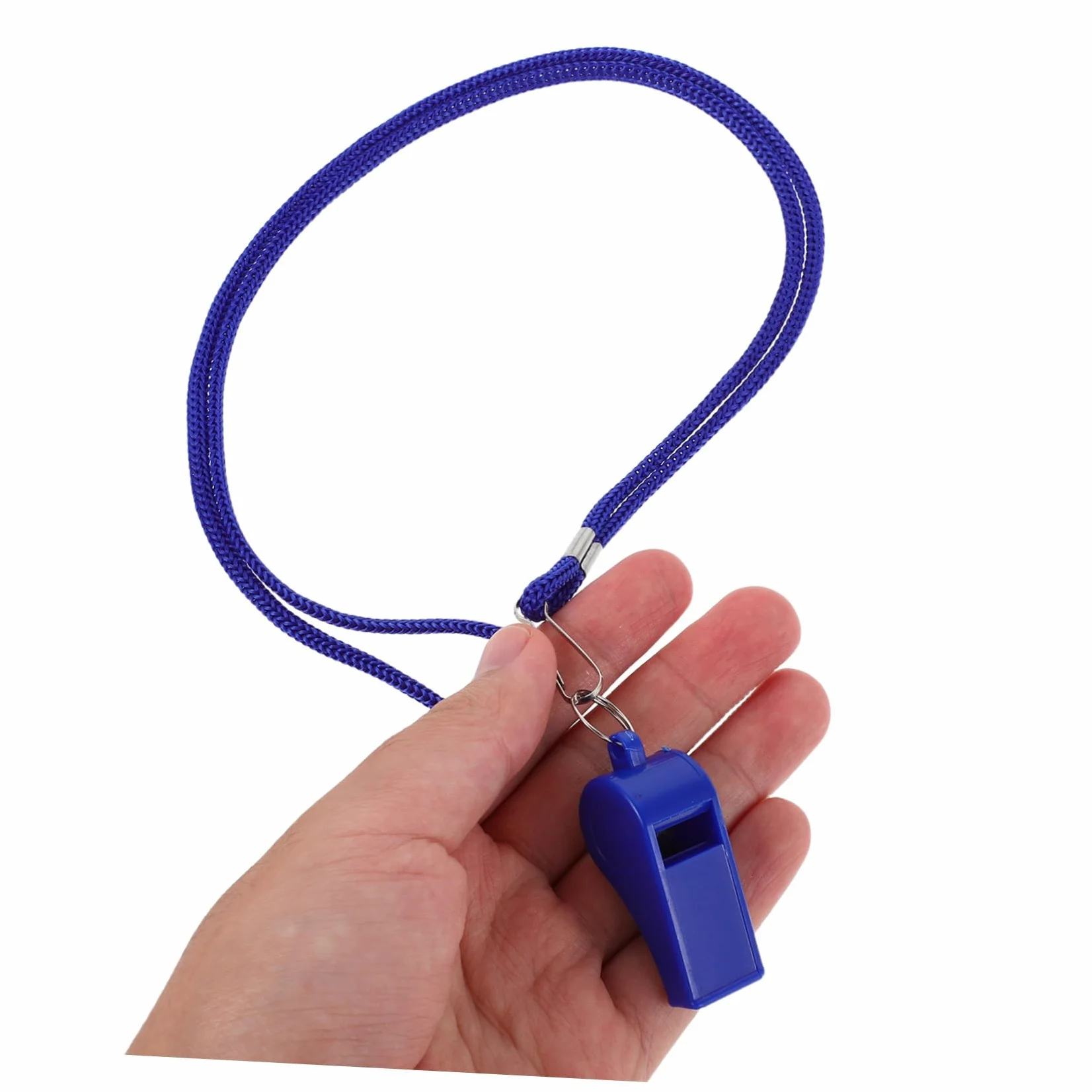 Mikikit 36 Piezas Silbatos Plásticos con Cuerda Sonido Fuerte y Silbato de Emergencia para Senderismo Camping Deportes y Actividades Color Azul