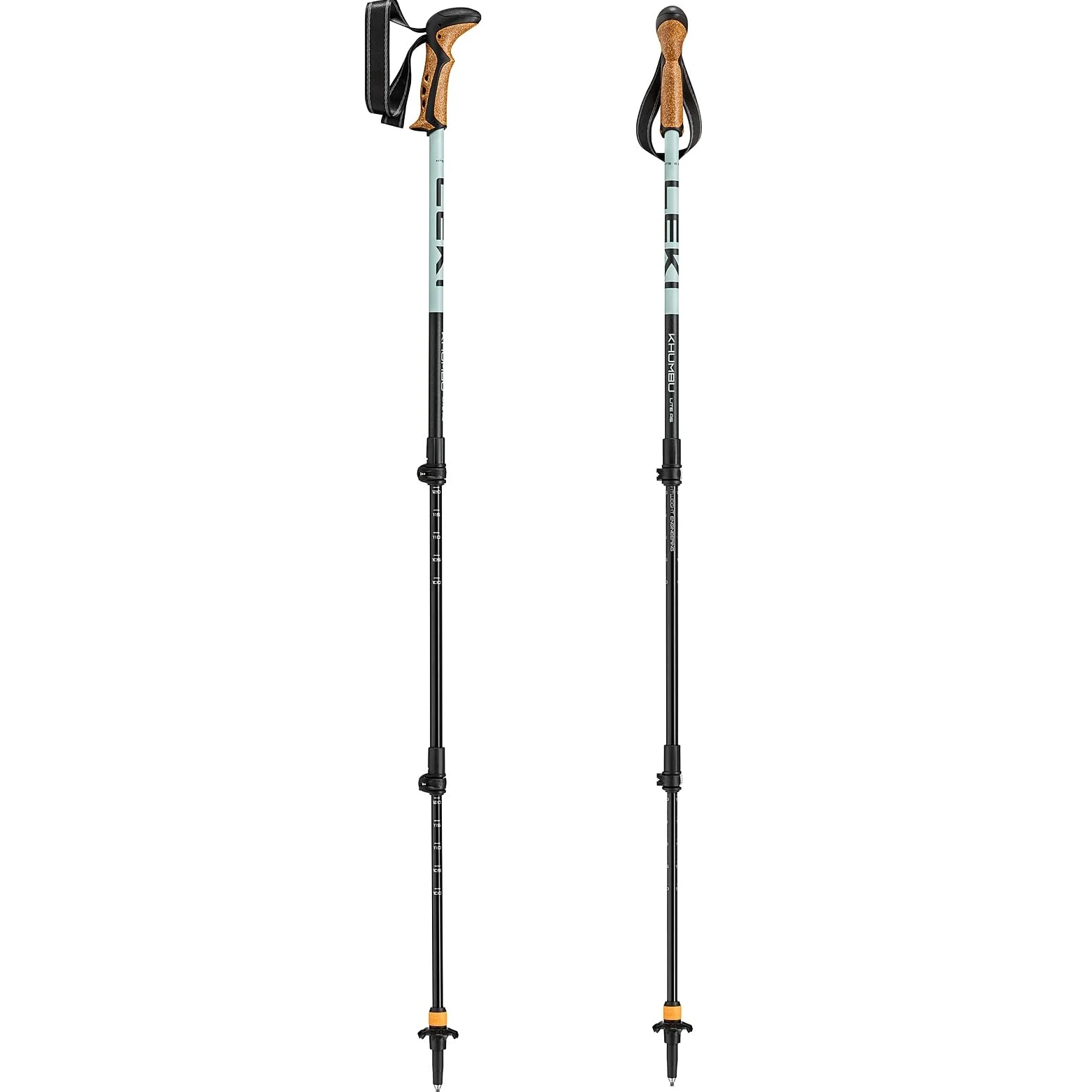 LEKI Khumbu Lite AS Bastones de Senderismo para Hombre y Mujer, Bastones de Trekking Ligeros y Ajustables de Aluminio con Plato de Trekking, Sistema de amortiguación antigolpes LEKI