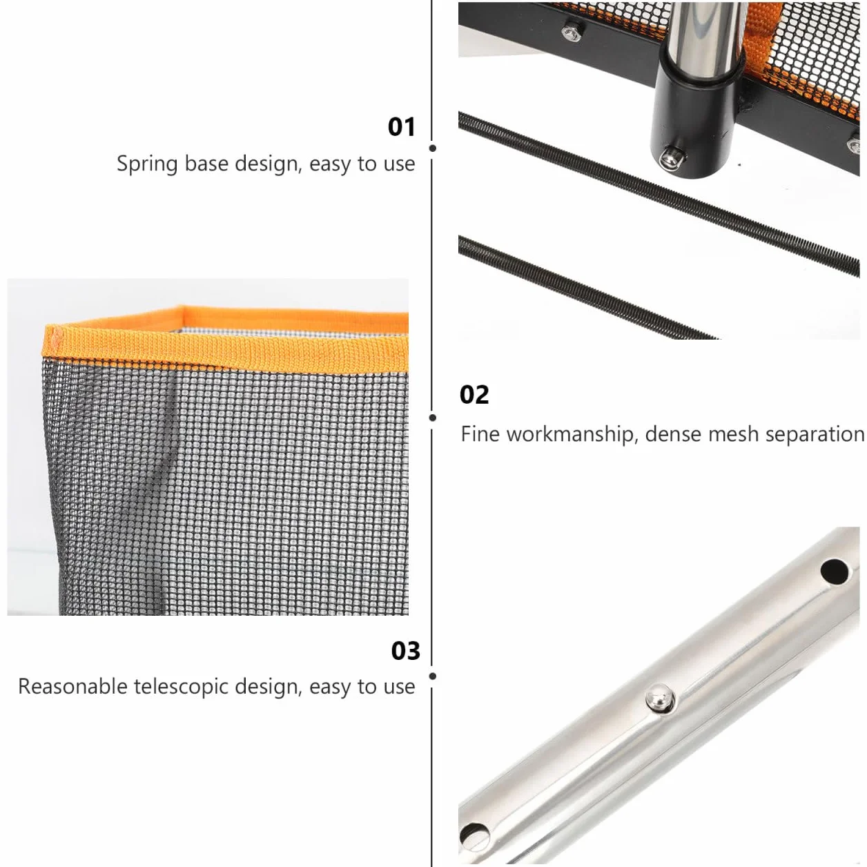 Toddmomy Picador de pelotas de ping pong mango ajustable portátil mesa de ping pong recogedor de pick bolsa de pick de tenis, mango telescópico, recogedor de pelotas de tenis