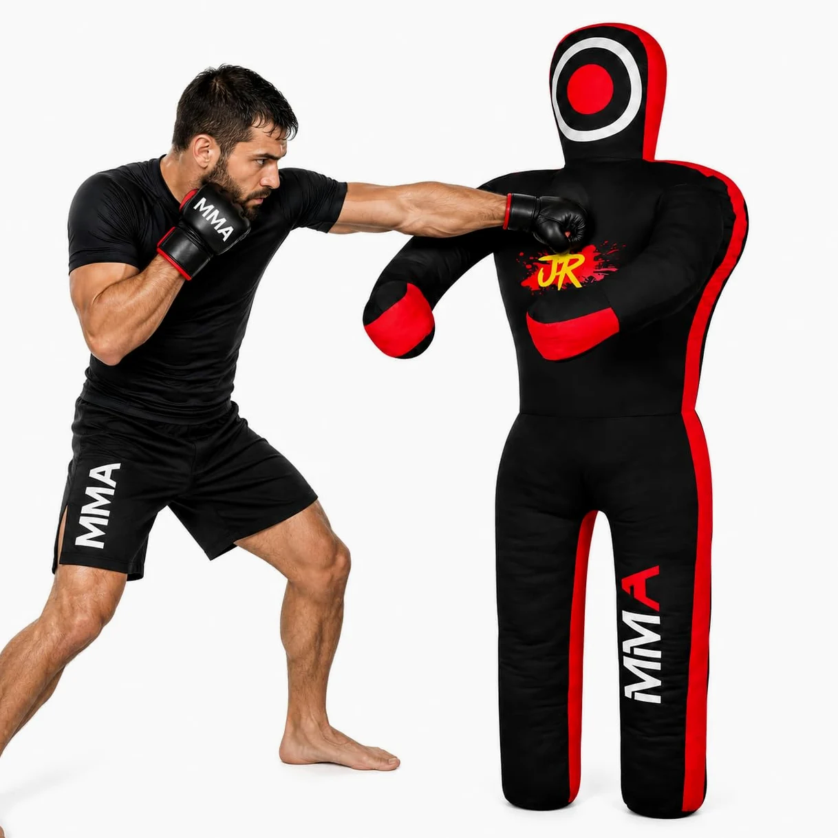 Maniquí de práctica de MMA (posición de pie) para boxeo, lucha, lanzamiento, agarre, karate, jiu-jitsu, entrenamiento de lucha libre, sin relleno