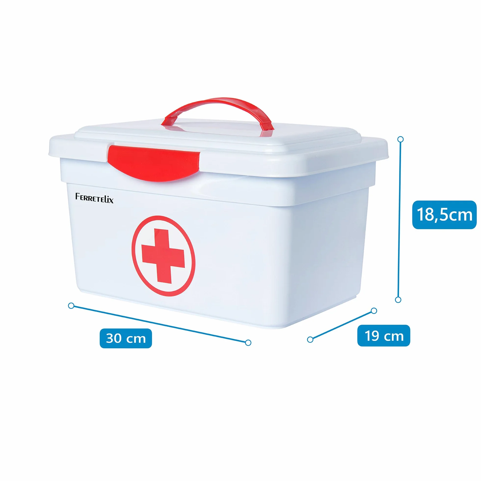 Farmalix Botiquín primeros auxilios caja 8 litros 35x23x19 cm