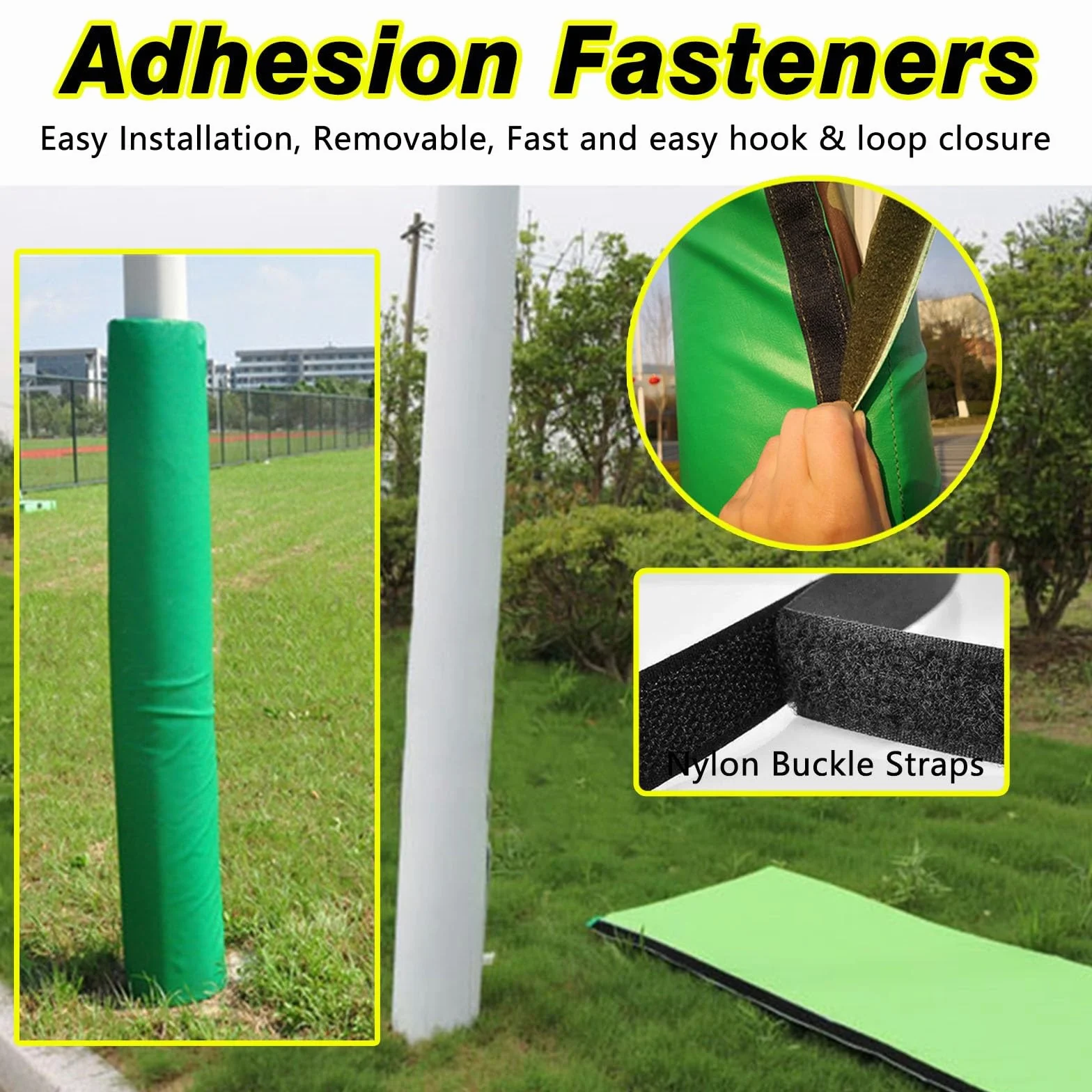 Protector para Poste de Baloncesto, Acolchado para Poste de 70", cojín de Seguridad para Todo Tipo de Clima para Equipos Deportivos de Gimnasio y Parques Infantiles, Almohadilla de Bloqueo d
