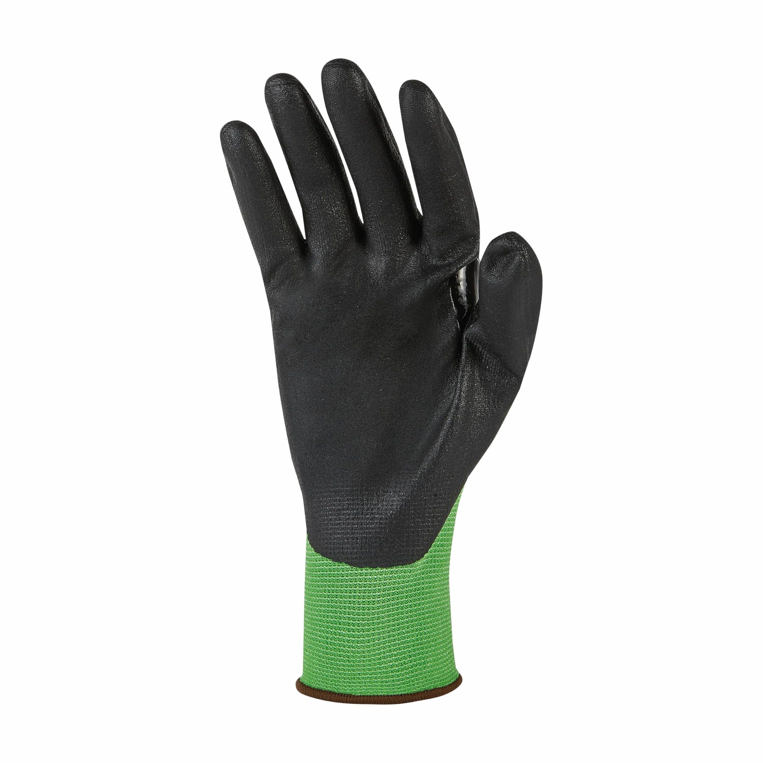 U Power Kalix Guantes de Trabajo de Seguridad Soporte de Poliéster y Spandex Recubrimiento de Nitrilo Reciclado Resistencia a la Abrasión Protección de Riesgos Térmicos Mecánicos Verde 7/S 12 Pcs