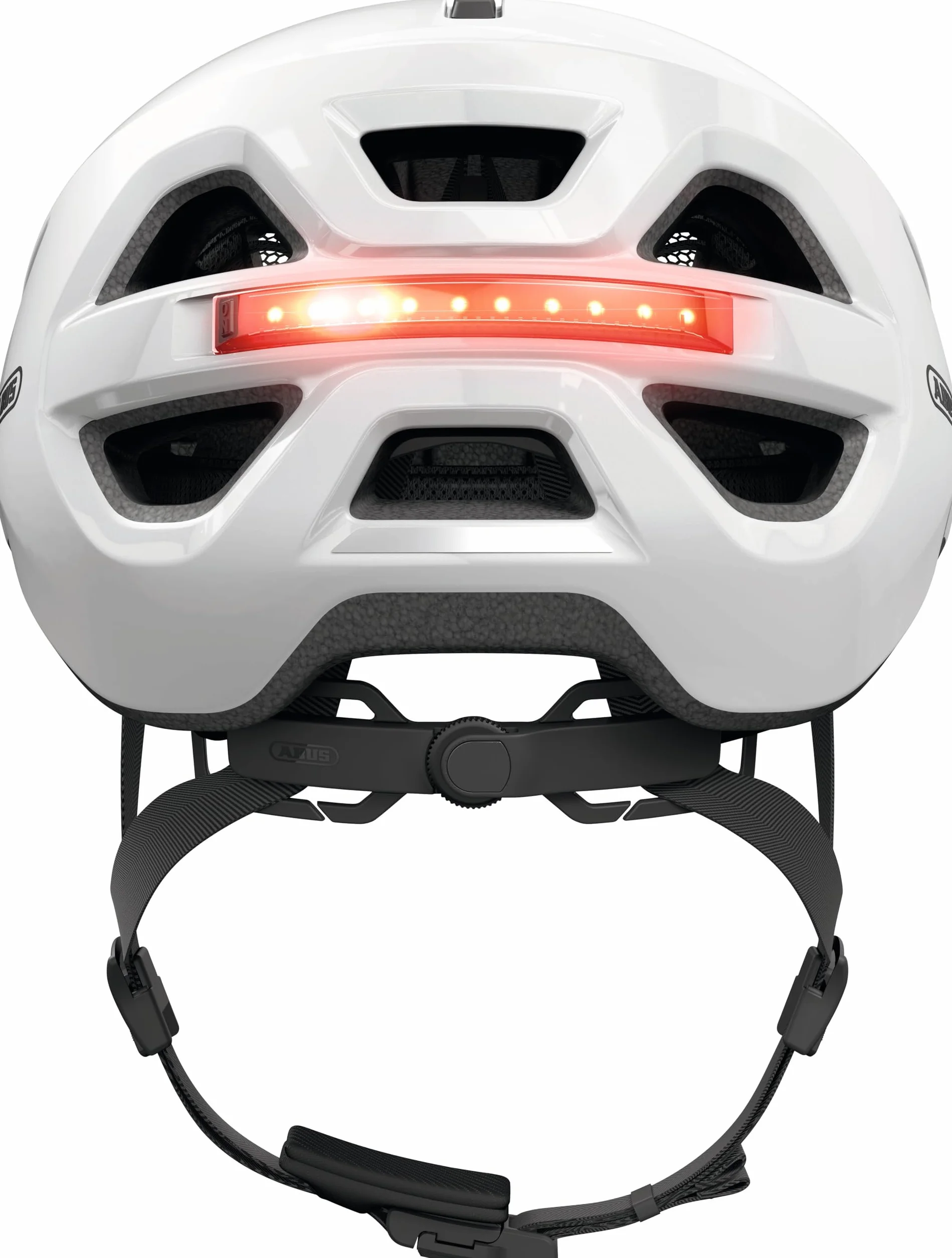 ABUS Urban-I 4.0 - Casco de Bicicleta con luz Trasera Recargable, 2 Modos de luz, Paraguas, Apertura de Trenza y Cierre magnético, para jóvenes, Mujeres y Hombres