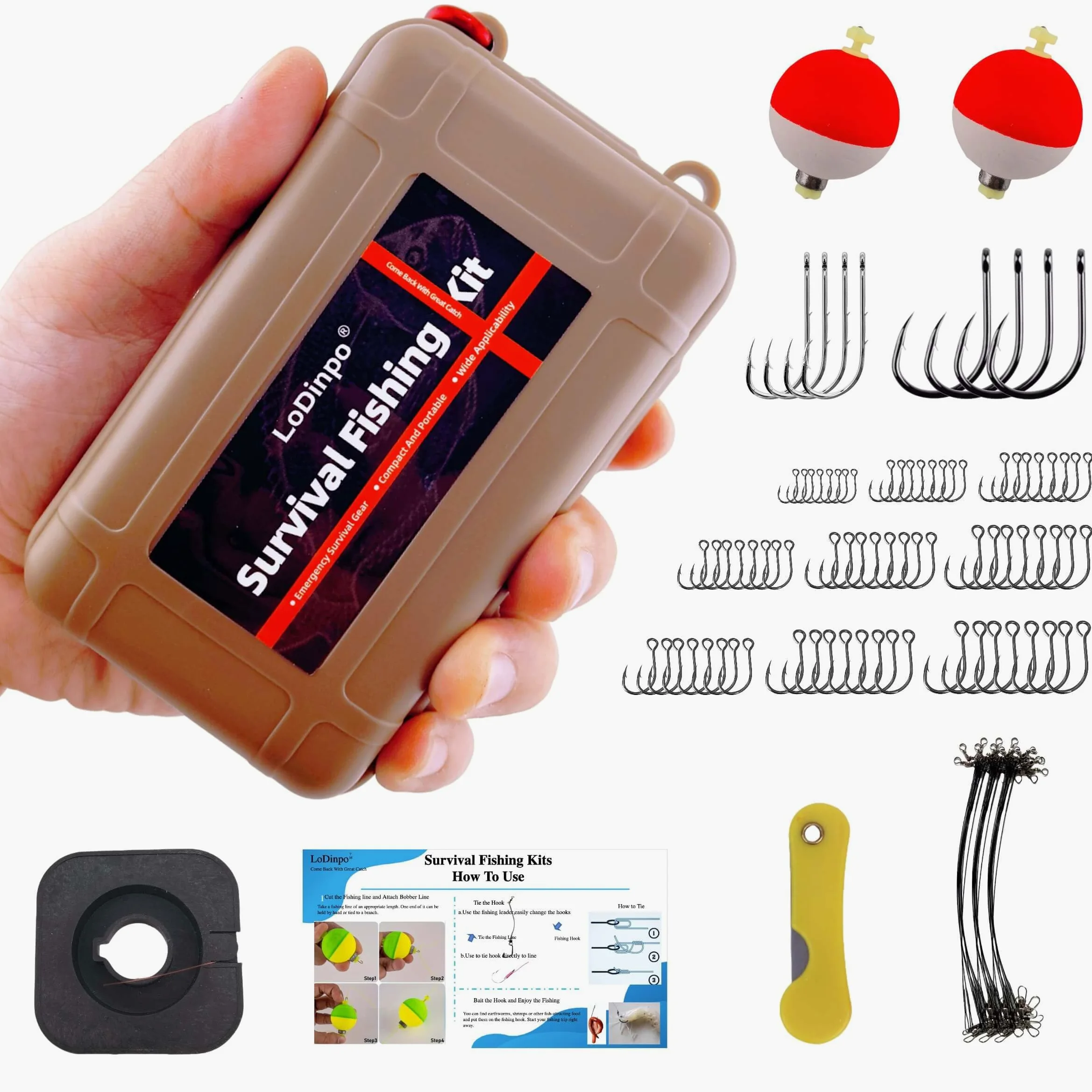 Mini kit de pesca de supervivencia, caja de aparejos de pesca de emergencia, caja de pesca al aire libre, juego de pesca de viaje, fiesta, pesca, caja de zapatos, surf, supervivencia