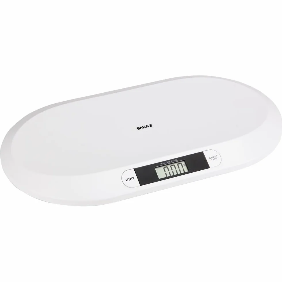Báscula electrónica de peso para niños recién nacidos 20 kg/44 lb LCD blanco
