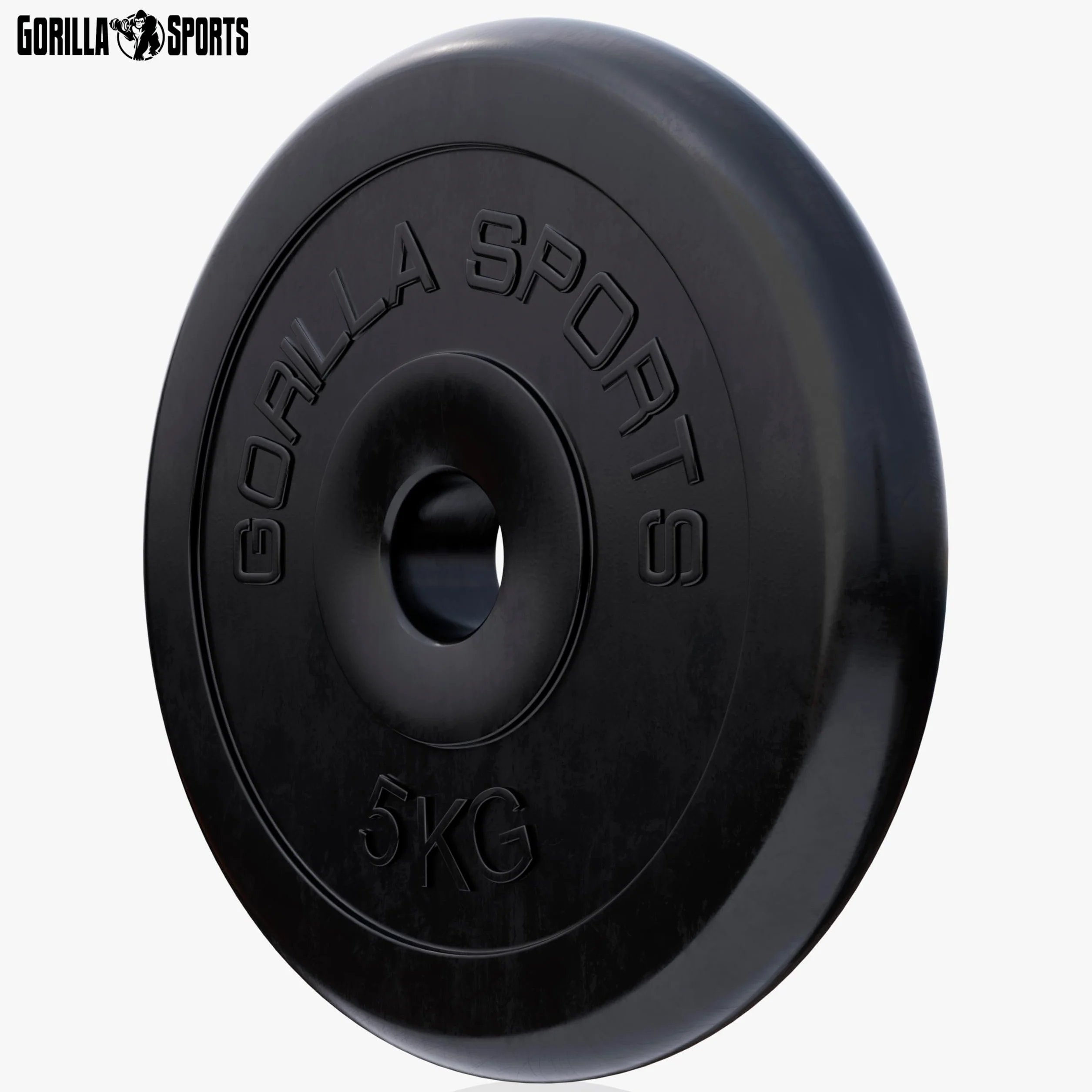 Gorilla Sports - Juego de discos de pesas (2 x 10 kg, 2 x 5 kg, recubiertos de goma)