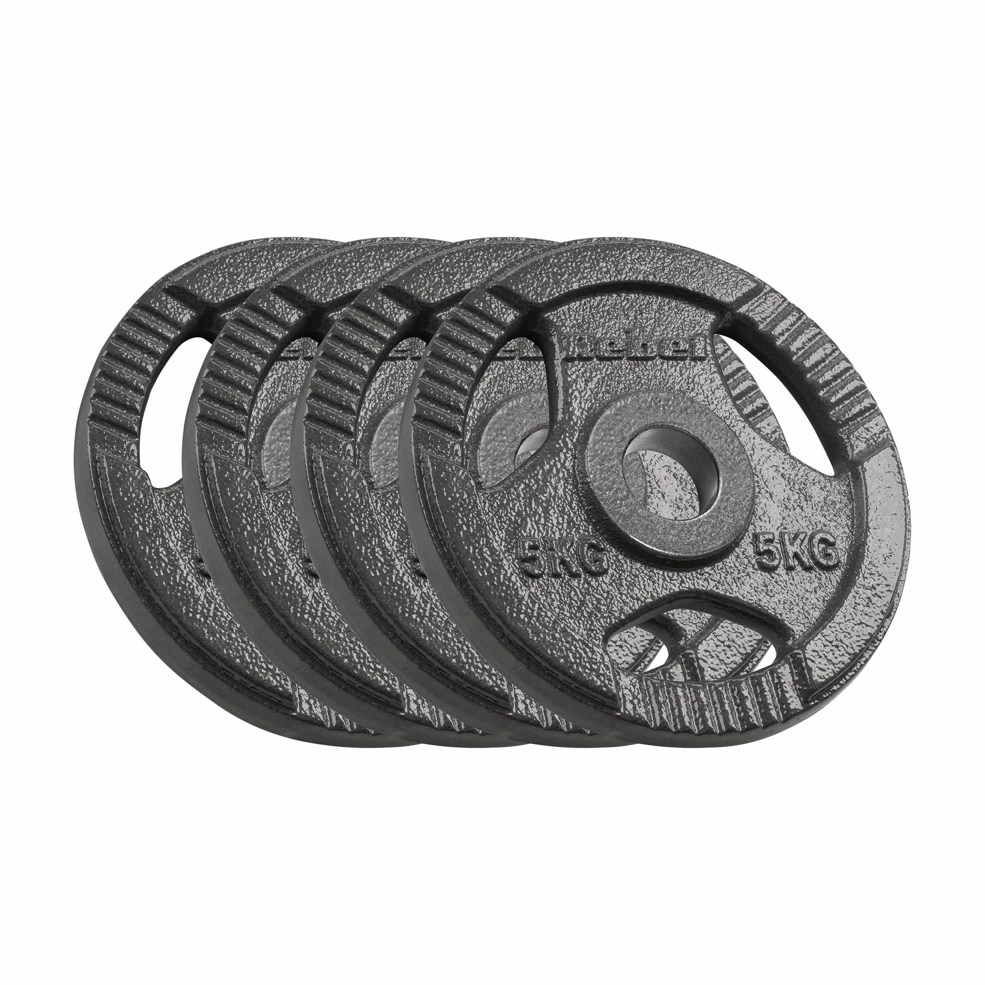 Rebel Electro Juego de Carga de Hierro Fundido 4 x 5 kg Orificio 51 mm Plato con Asas