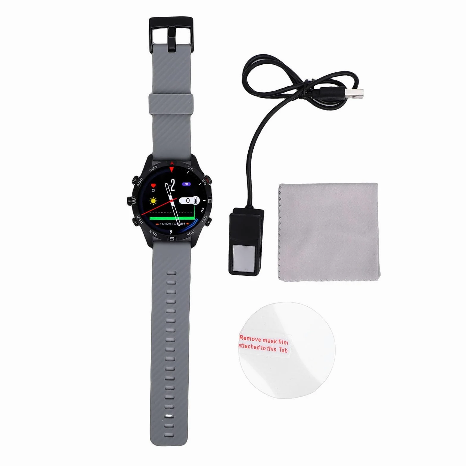 SUNGOOYUE Reloj Inteligente, Reloj de Buceo Inteligente a Prueba de Agua con Sensor de Profundidad de 100 M Duración de la Batería Pantalla de 1,43 Pulgadas para Buceo, Snorkel, Natación,