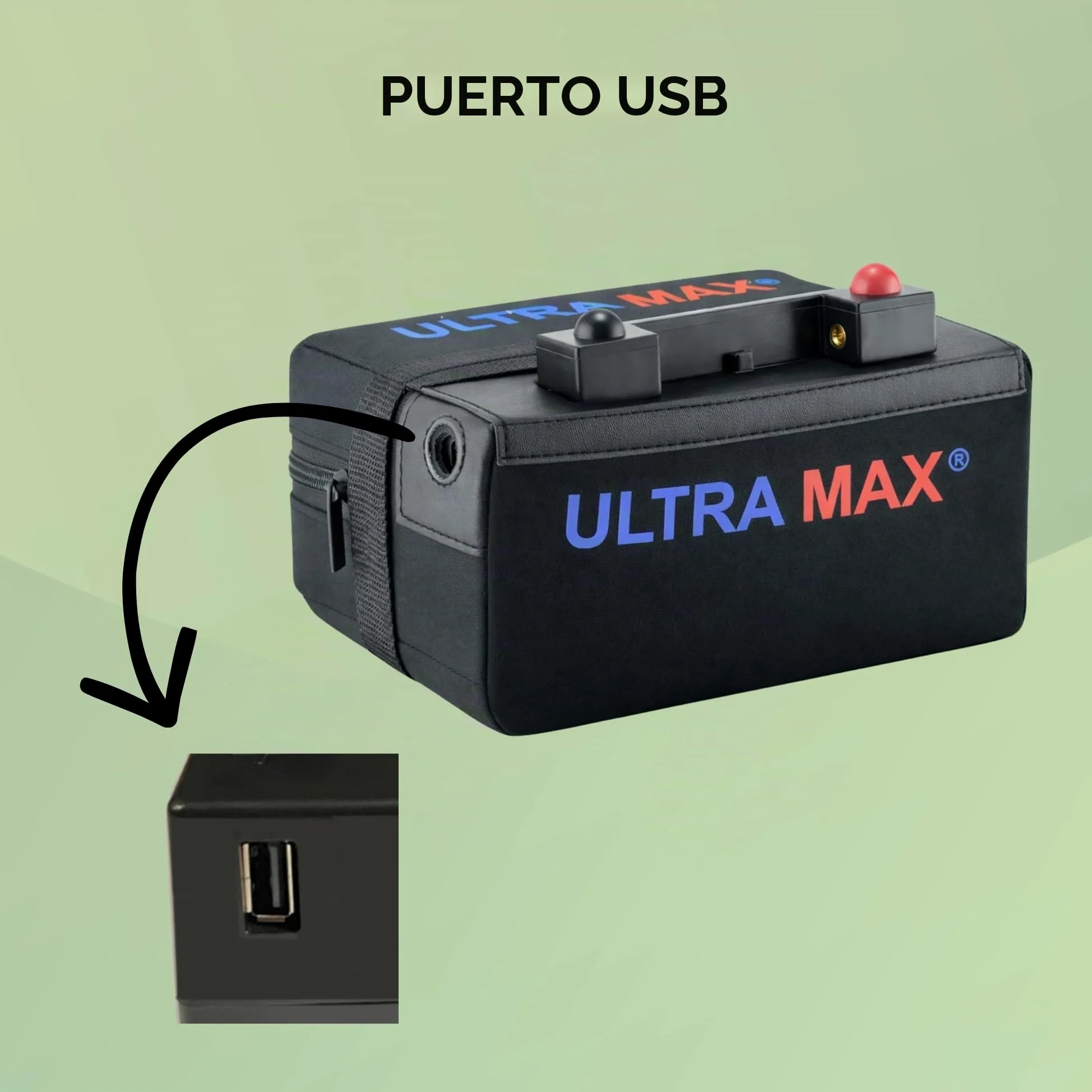 Batería de repuesto para carrito de golf ULTRAMAX LI18-12G de litio de 27 agujeros con conector en T