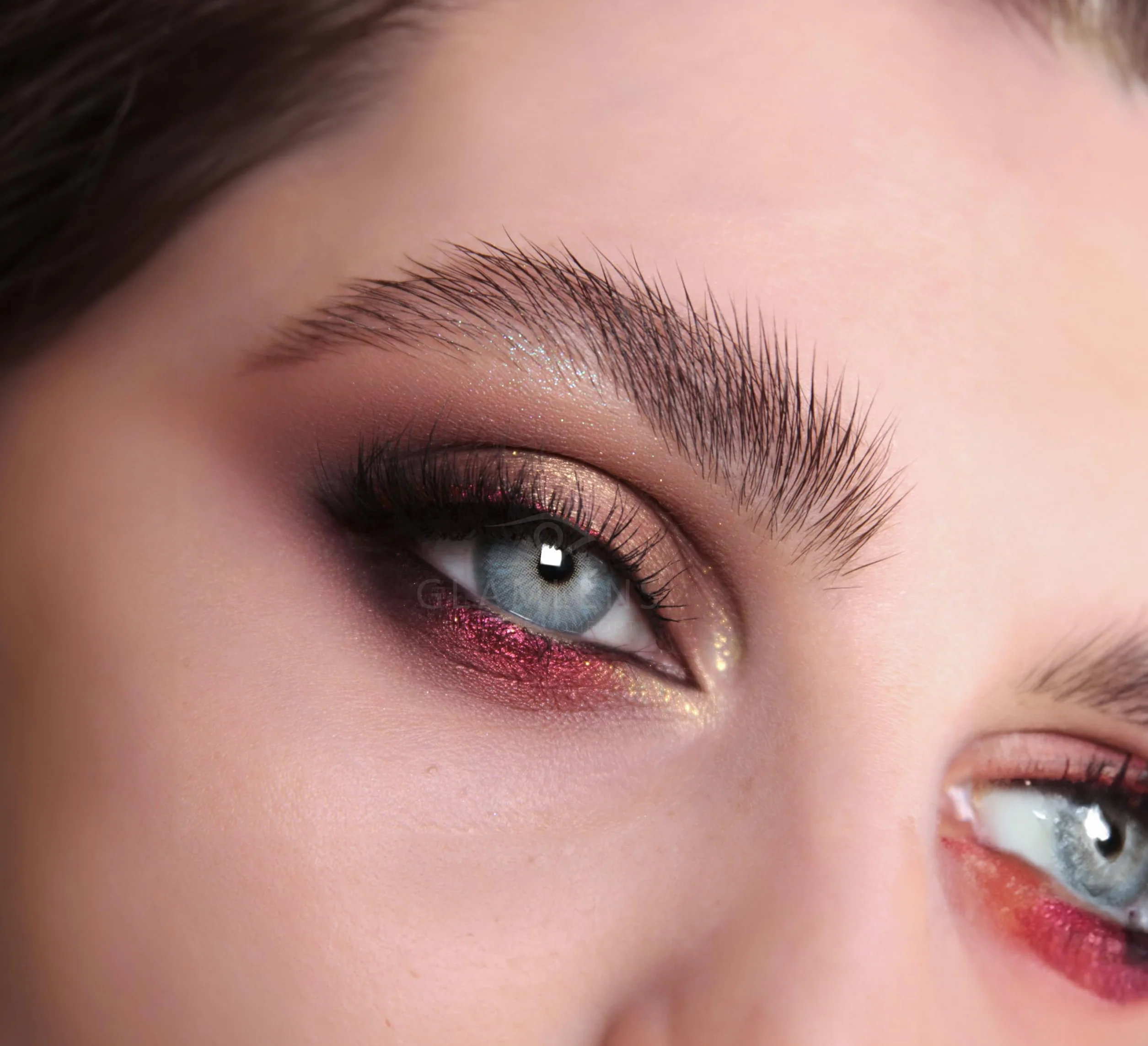 GLAMLENS lentillas de color gris Almeria 1 par 90 Días Sin Graduación hidrogel de silicona