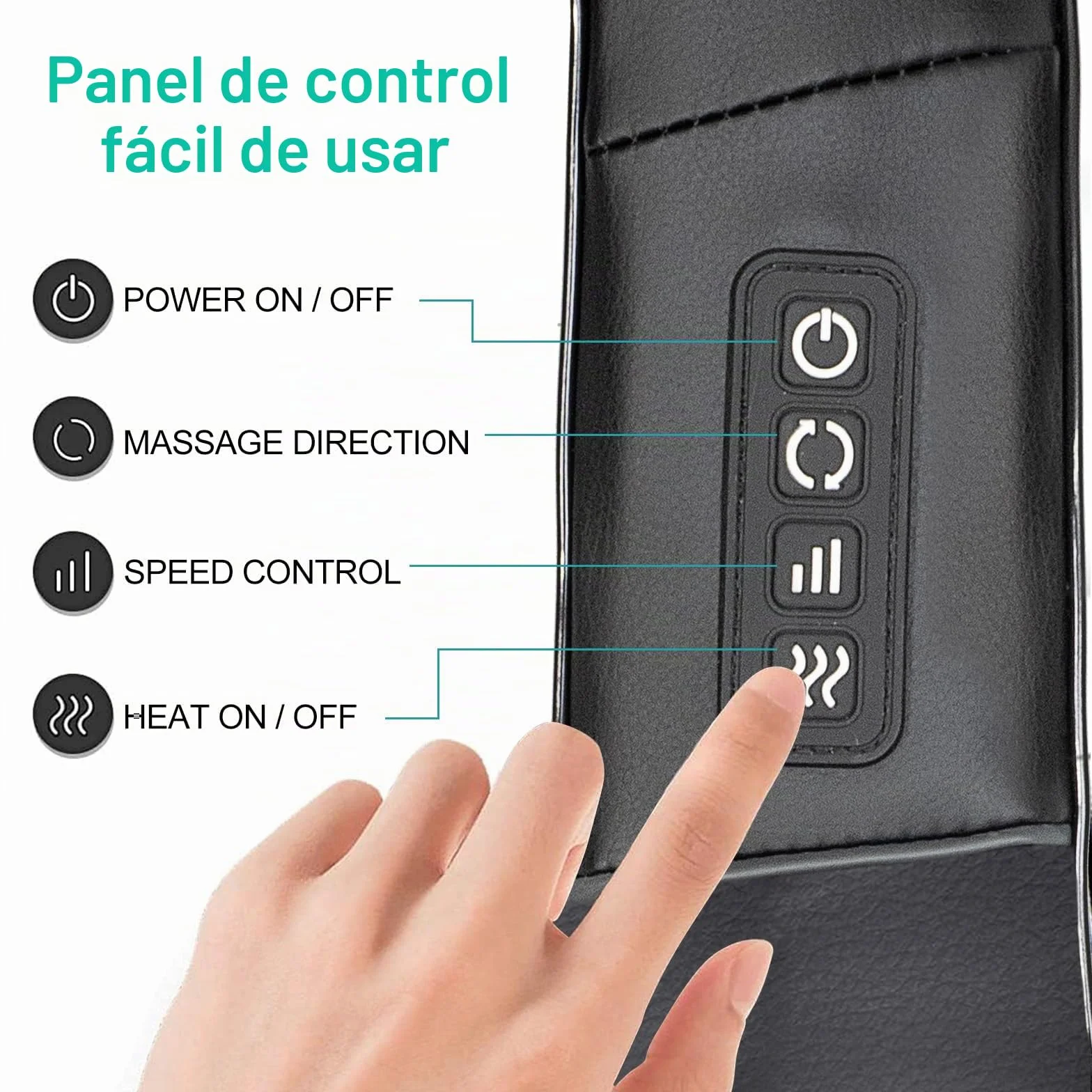 Medcursor Masajeador de cuello y hombros con calor, almohada de masaje Shiatsu 3D para alivio del dolor muscular