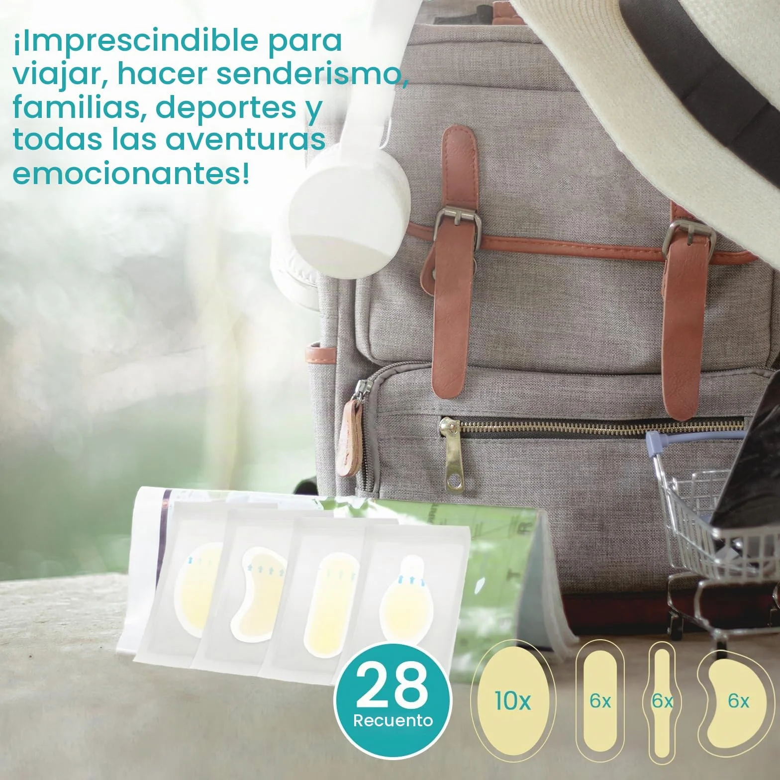 Promifun Almohadillas para ampollas, 28 unidades, resistentes al agua, vendas hidrocoloides para pies, dedos y talones