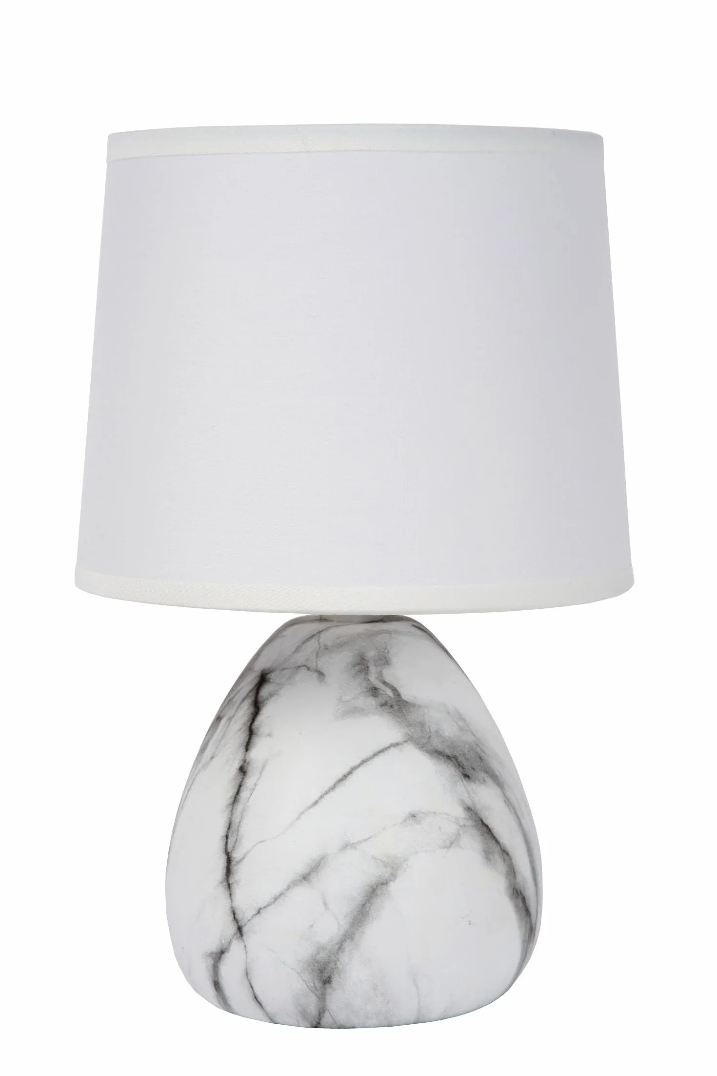 LUCIDE MARMO Lámpara de mesa Ø 16 cm 1xE14 Blanco