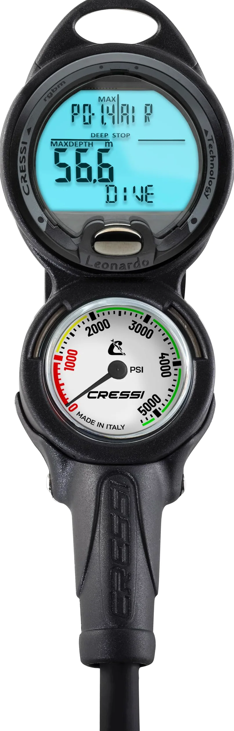 Cressi Giotto Console - Consola de Buceo Profesional (Presión en Bar)