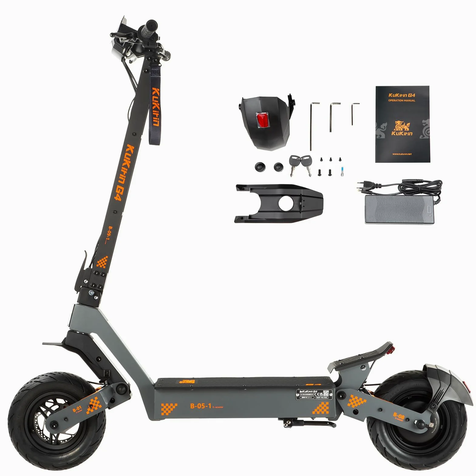 Patinete Eléctrico KuKirin G4 | 20 km/h | Autonomía 75 km | Certificado CE | IP54 | Neumáticos 11"
