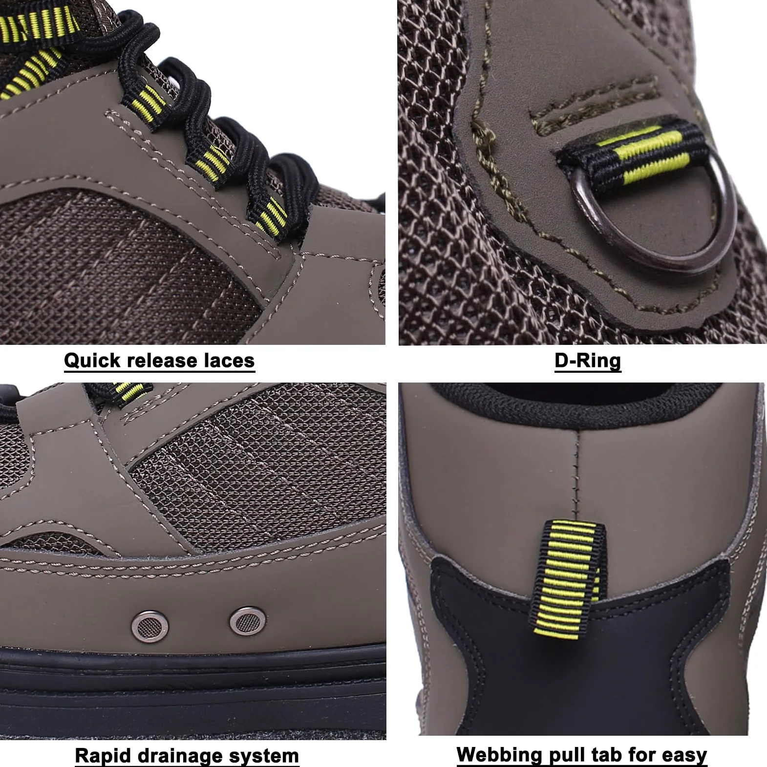 Raprance Botas de pesca para hombre, suela de fieltro y tacos de goma para pesca con mosca