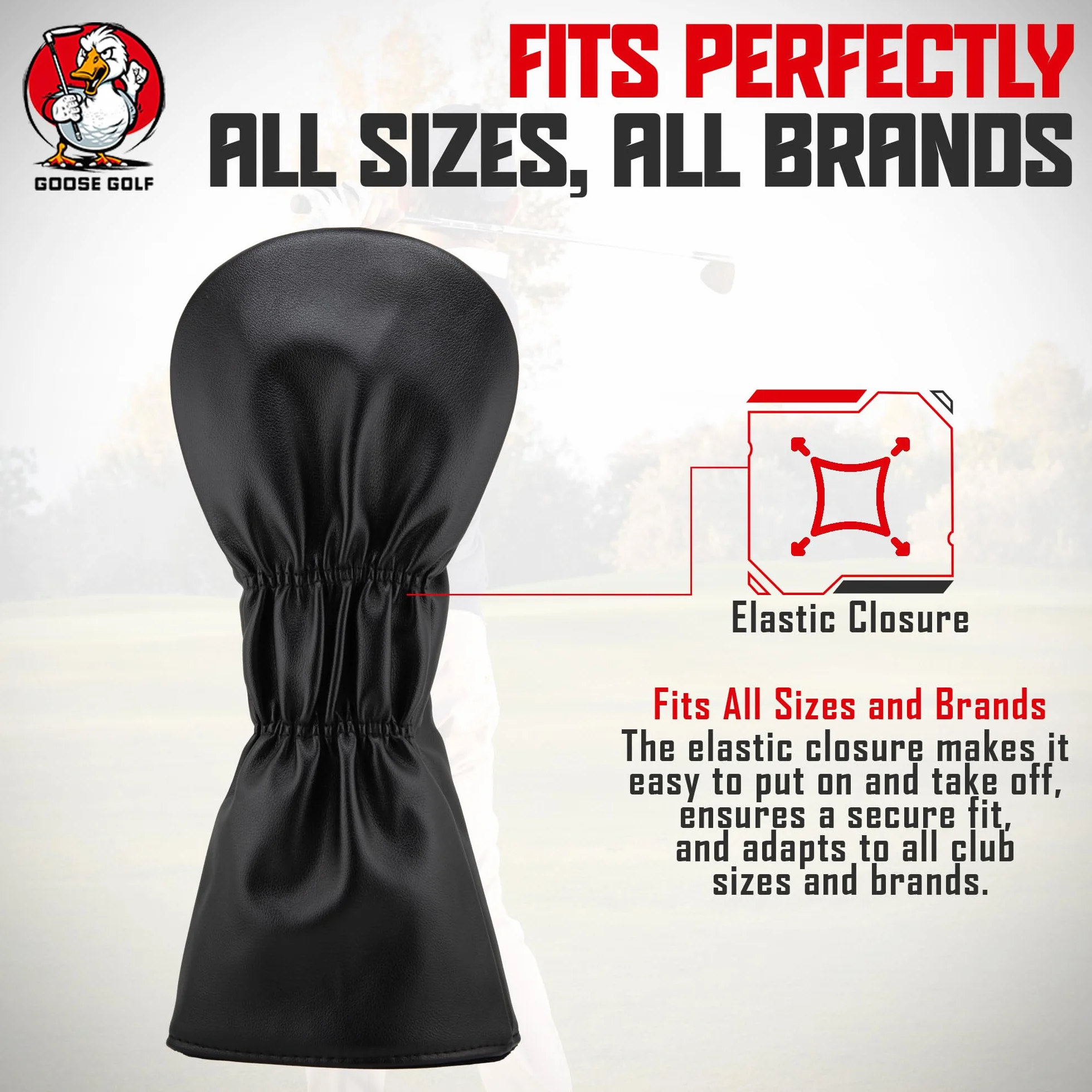 Fundas para Palos de Golf: Driver, Madera e Híbrido – Compatibles con Todas las Marcas – Cierre Elástico – Fundas Premium – Interior Suave con Rueda de Identificación – Protección Total para tus Palos